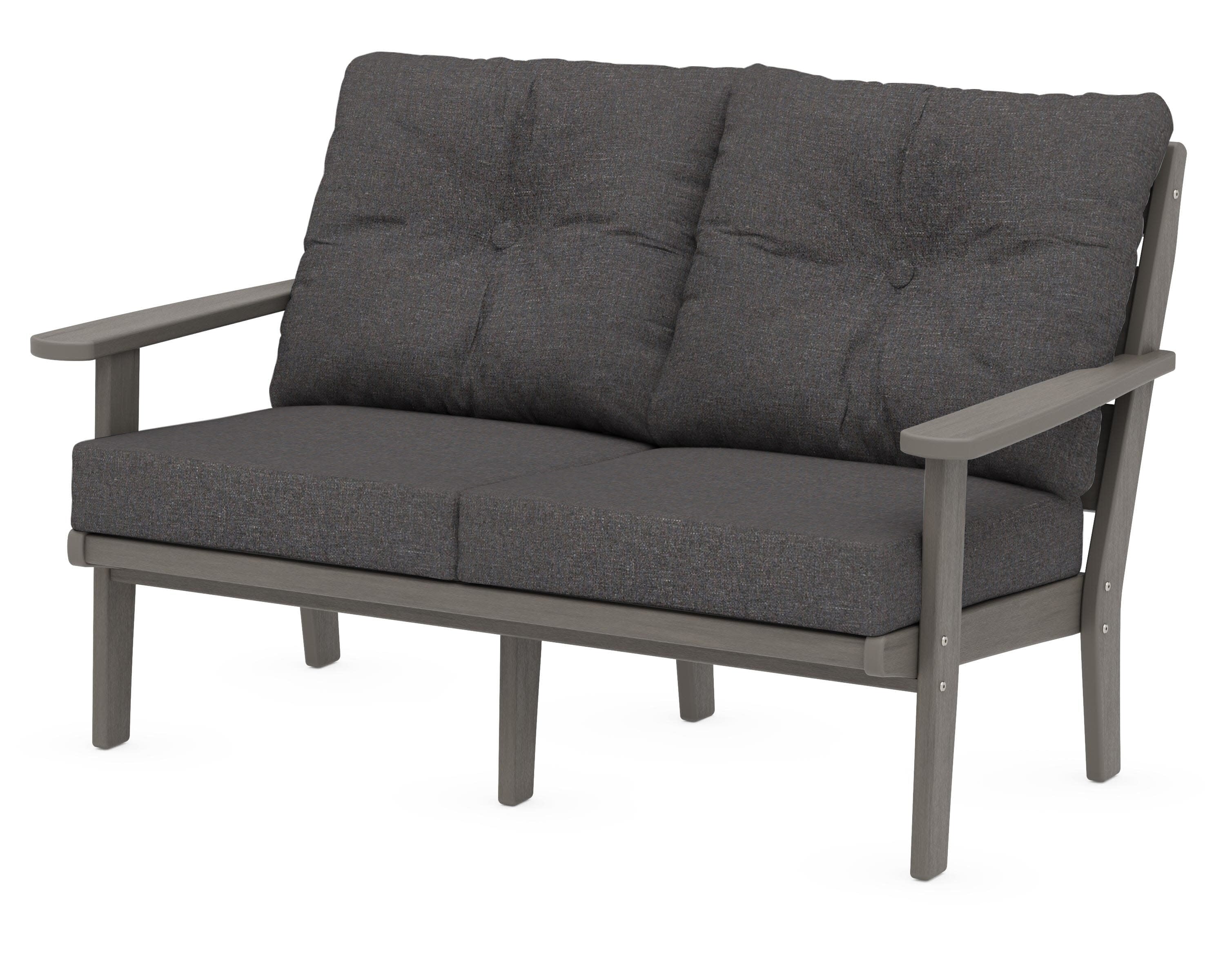 Lakeside Deep Seating Loveseat in Driftwood / Ash Charcoal