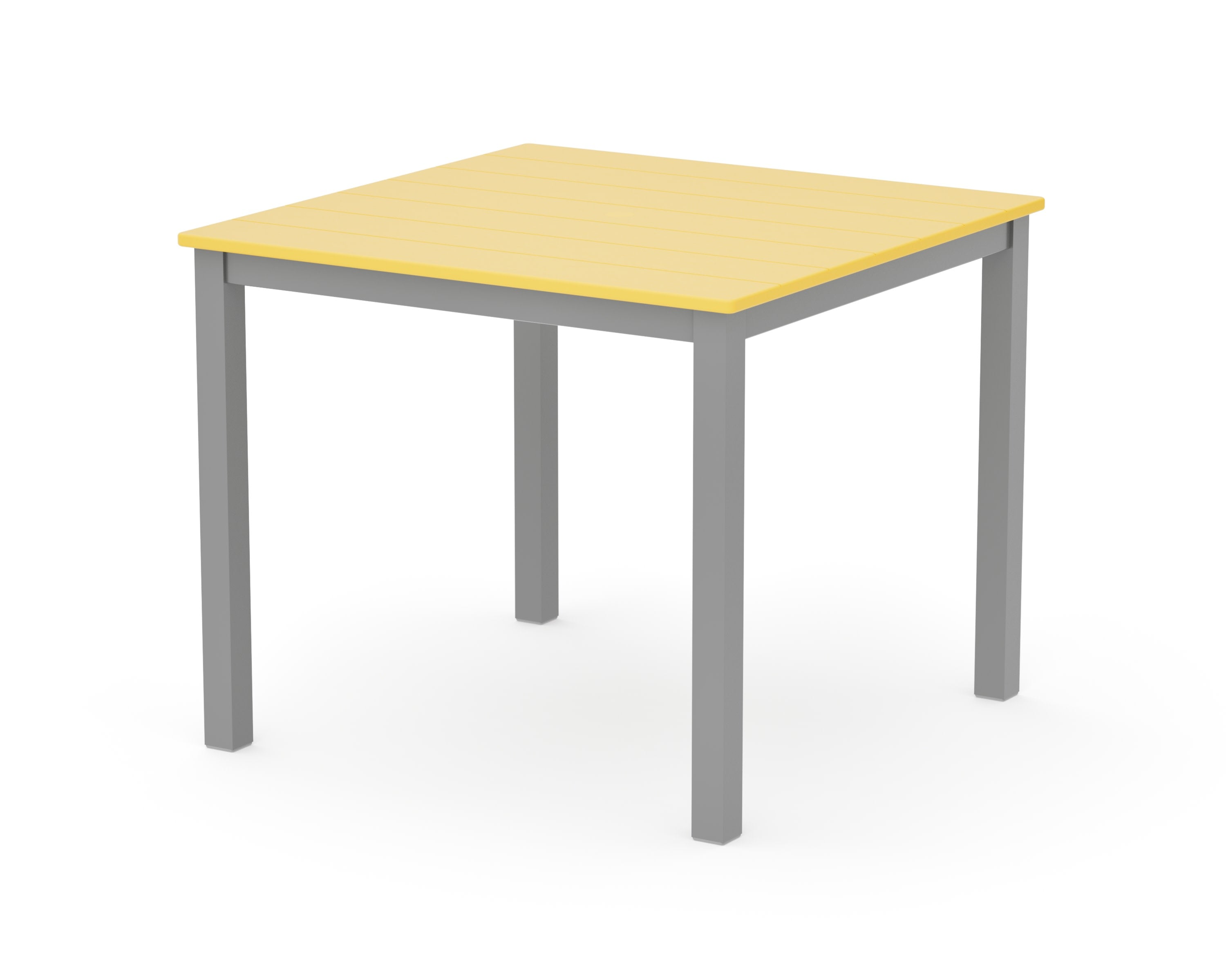 Main Street 36" x 36" Dining Table in Silver / Lemon