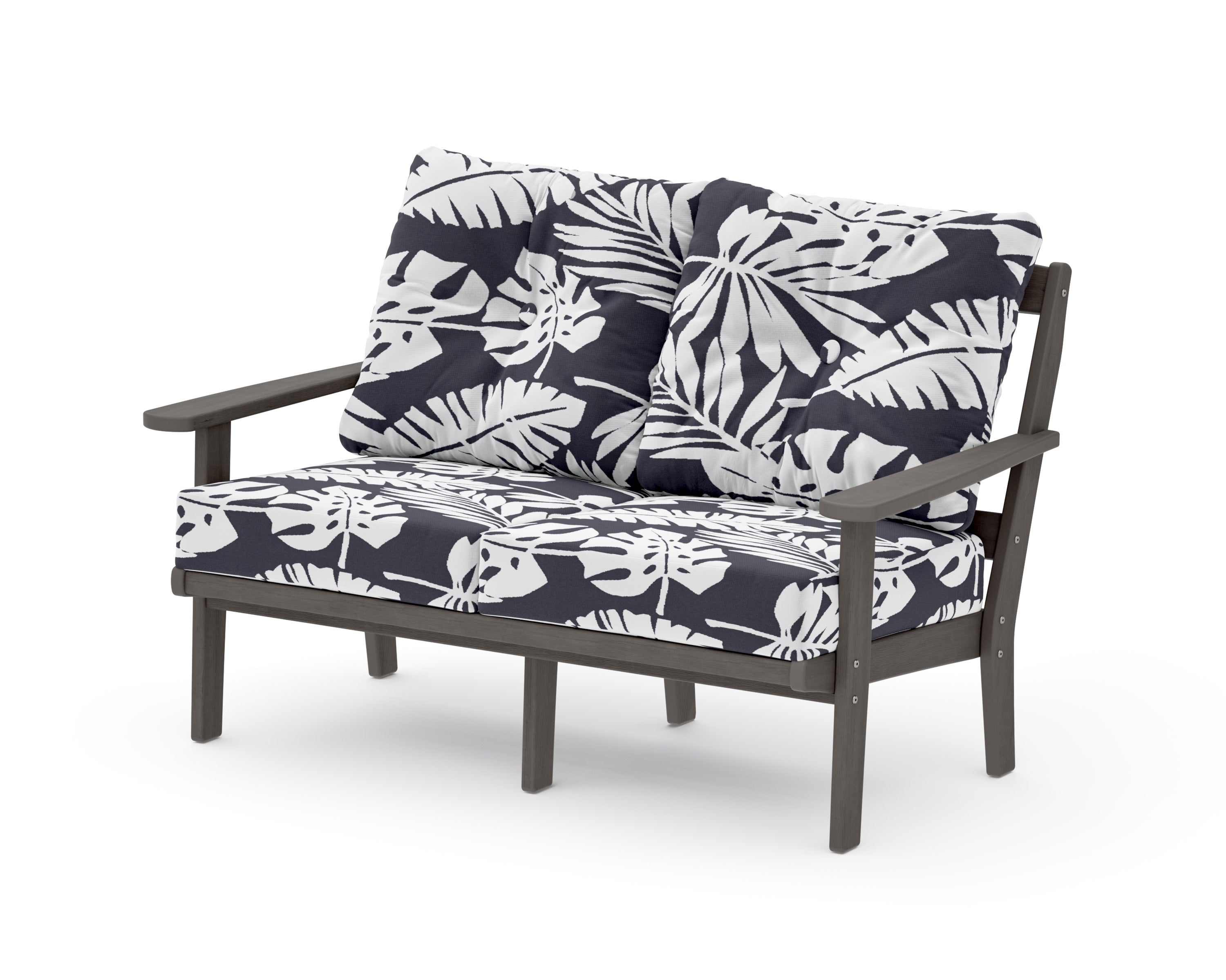 Mission Deep SeatingLoveseat in Driftwood / Leaf Navy