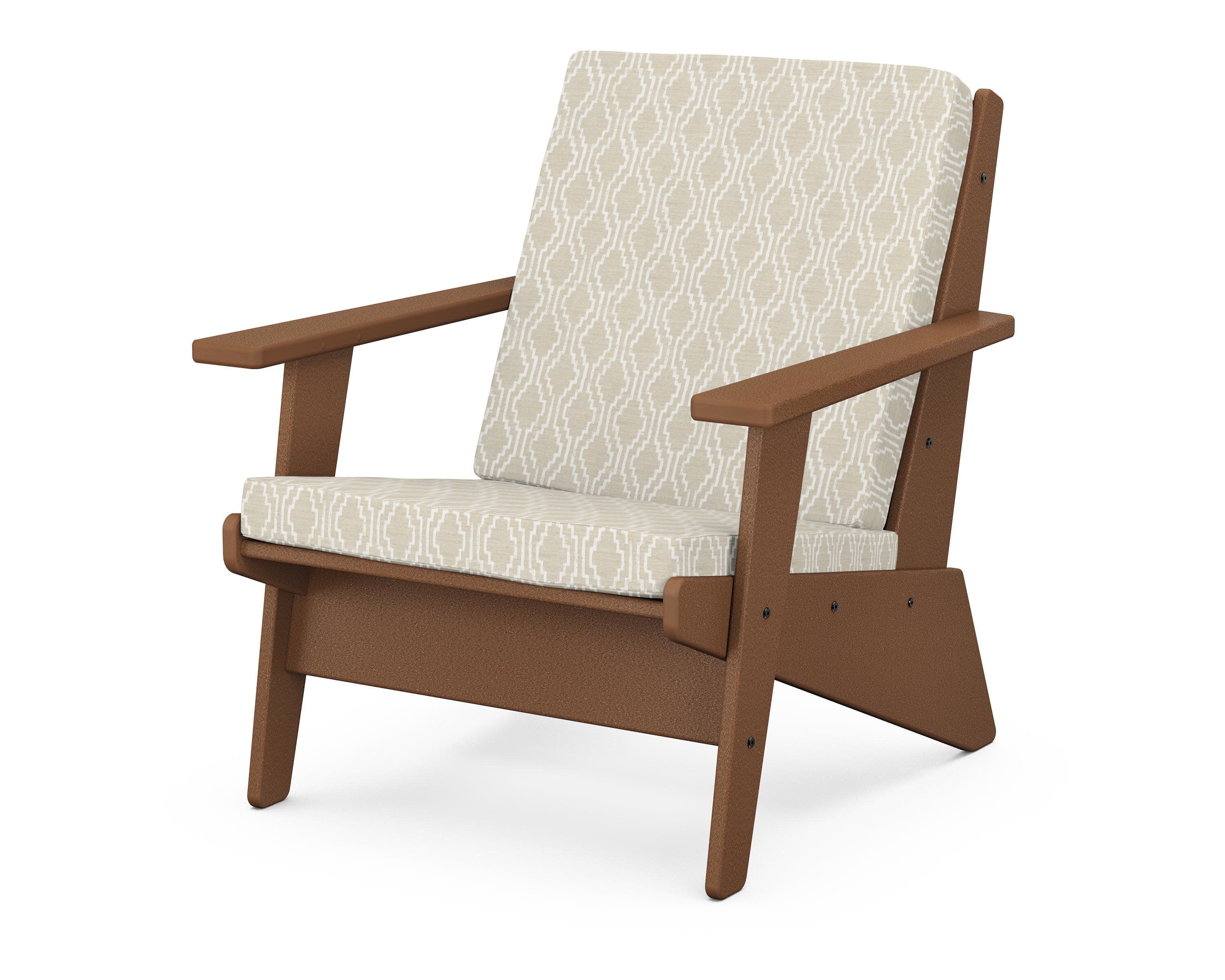 Riviera Modern Lounge Chair in Teak / Solve Linen