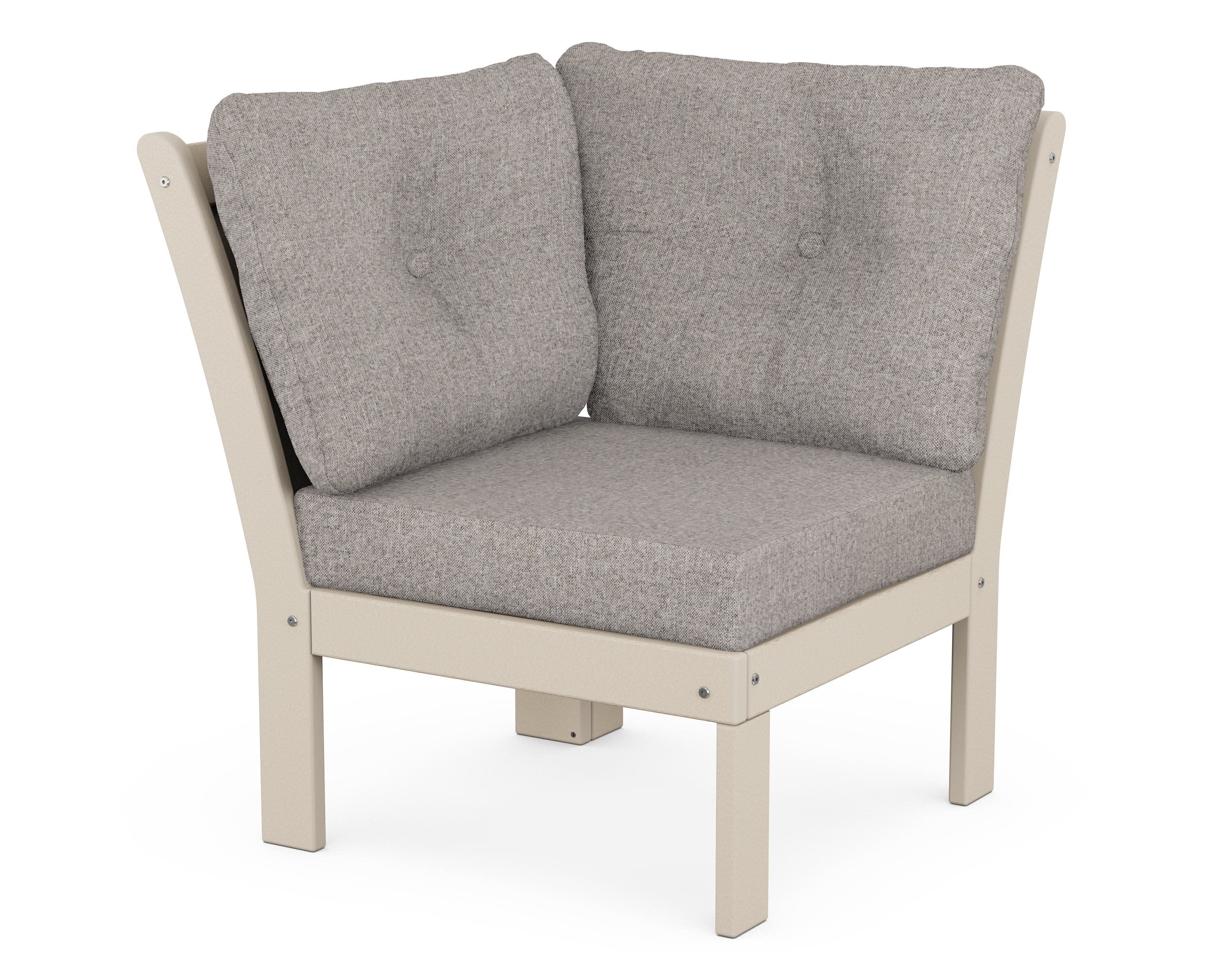 Vineyard Modular Corner Chair in Sand / Weathered Tweed