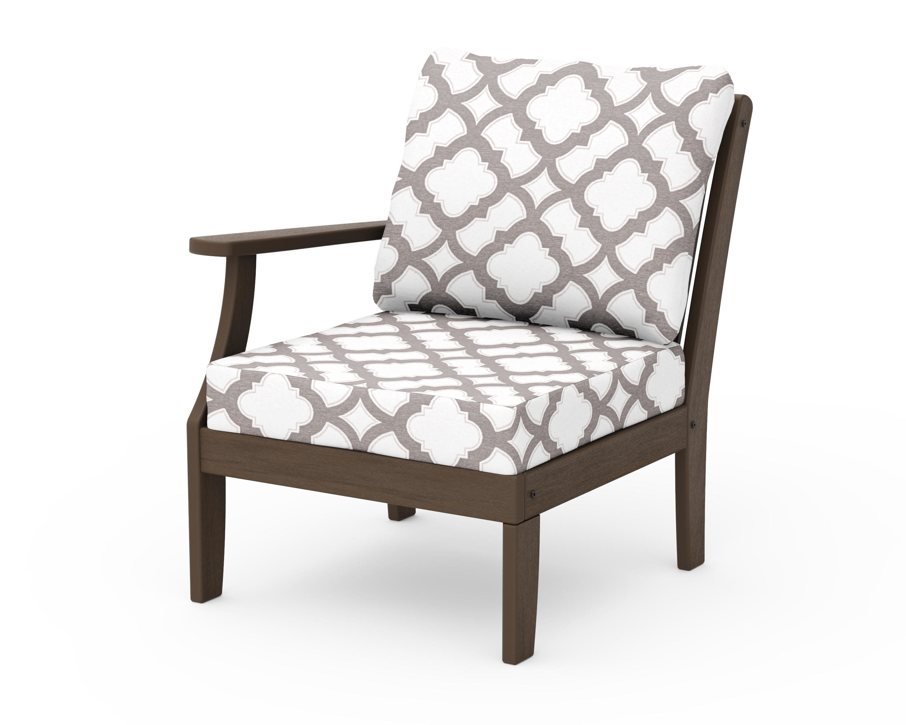 Braxton Modular Left Arm Chair in Kona / Trellis Grey Mist