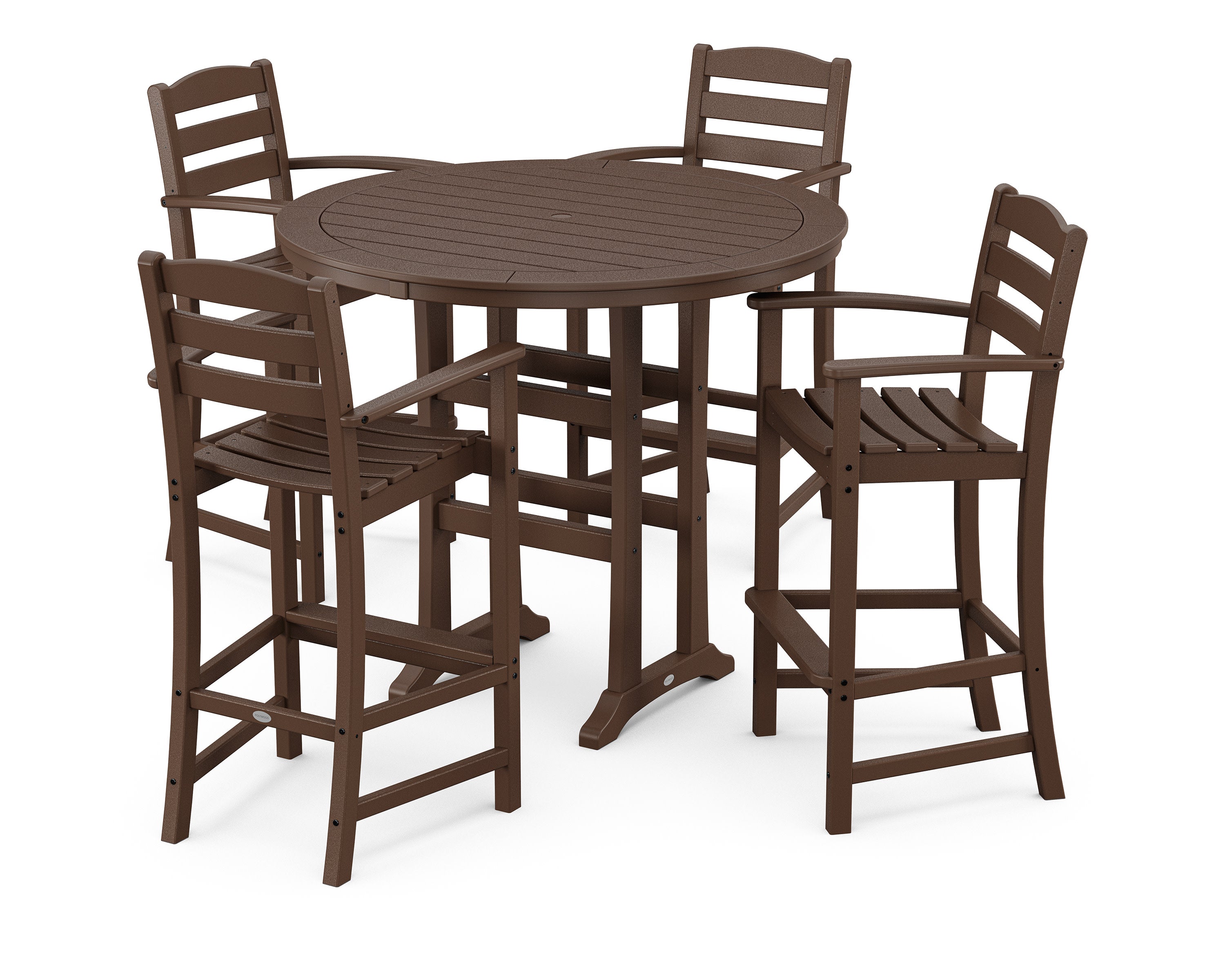 La Casa Caf 5-Piece Bar Dining Set in Mahogany