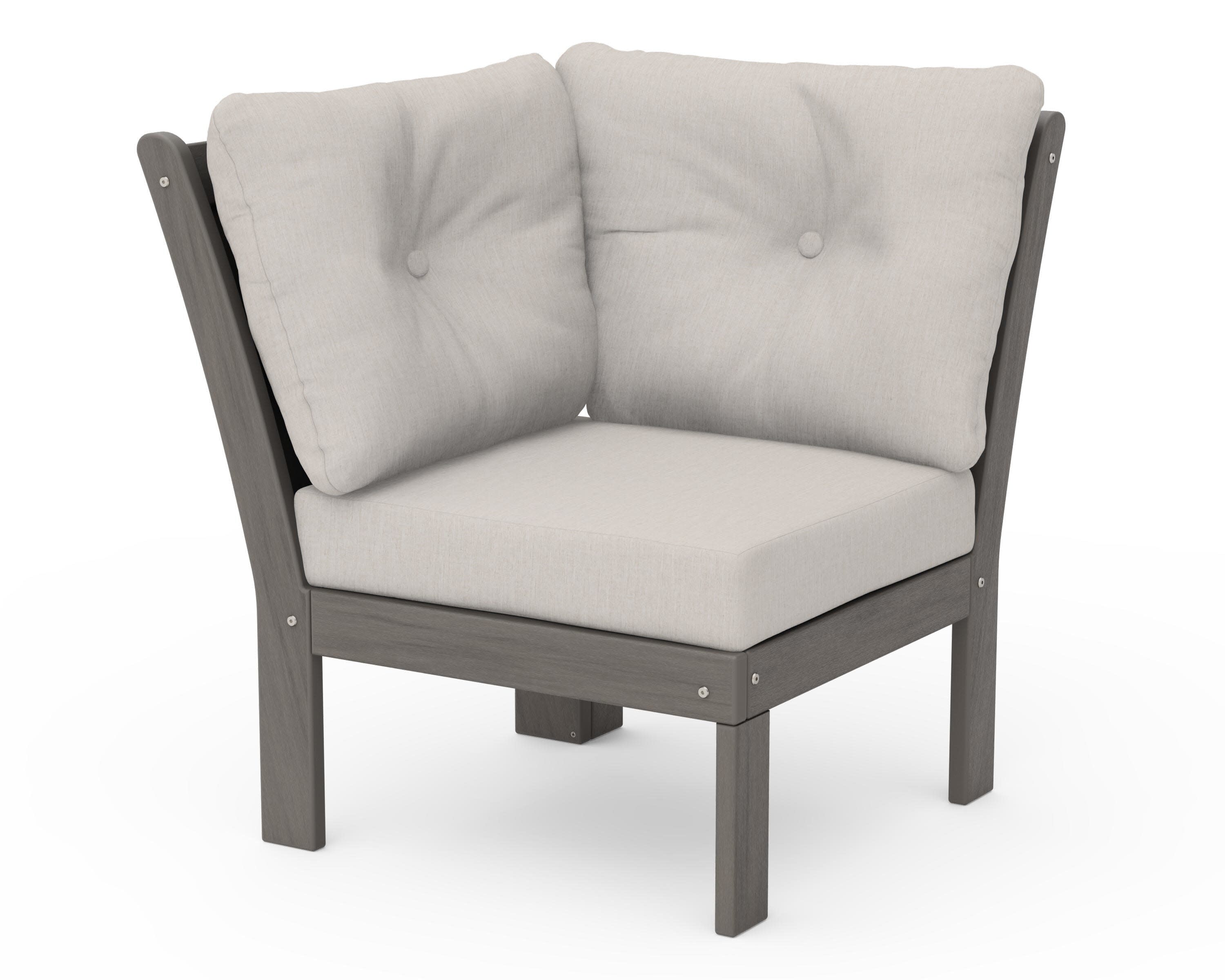 Vineyard Modular Corner Chair in Driftwood / Cast Ash