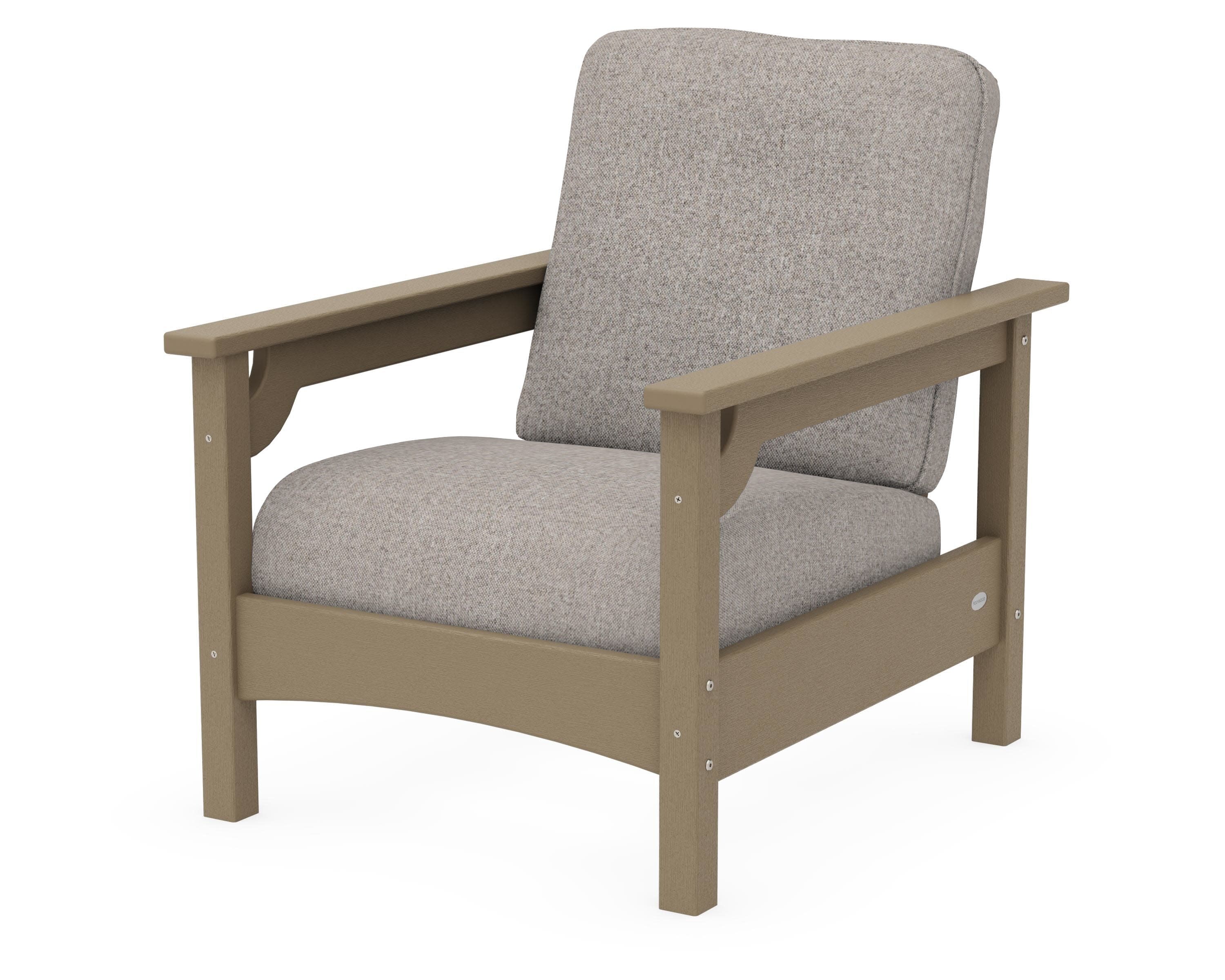 Club Chair in Vintage Sahara / Weathered Tweed