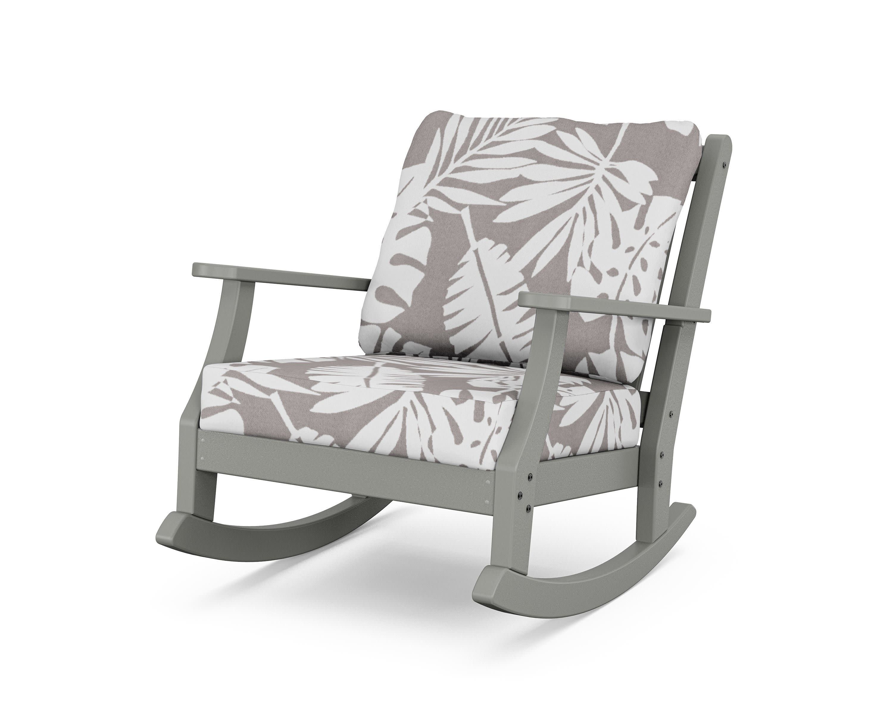 Wovendale Deep Seating Rocking Chair in Slate Grey / Leaf Grey Mist