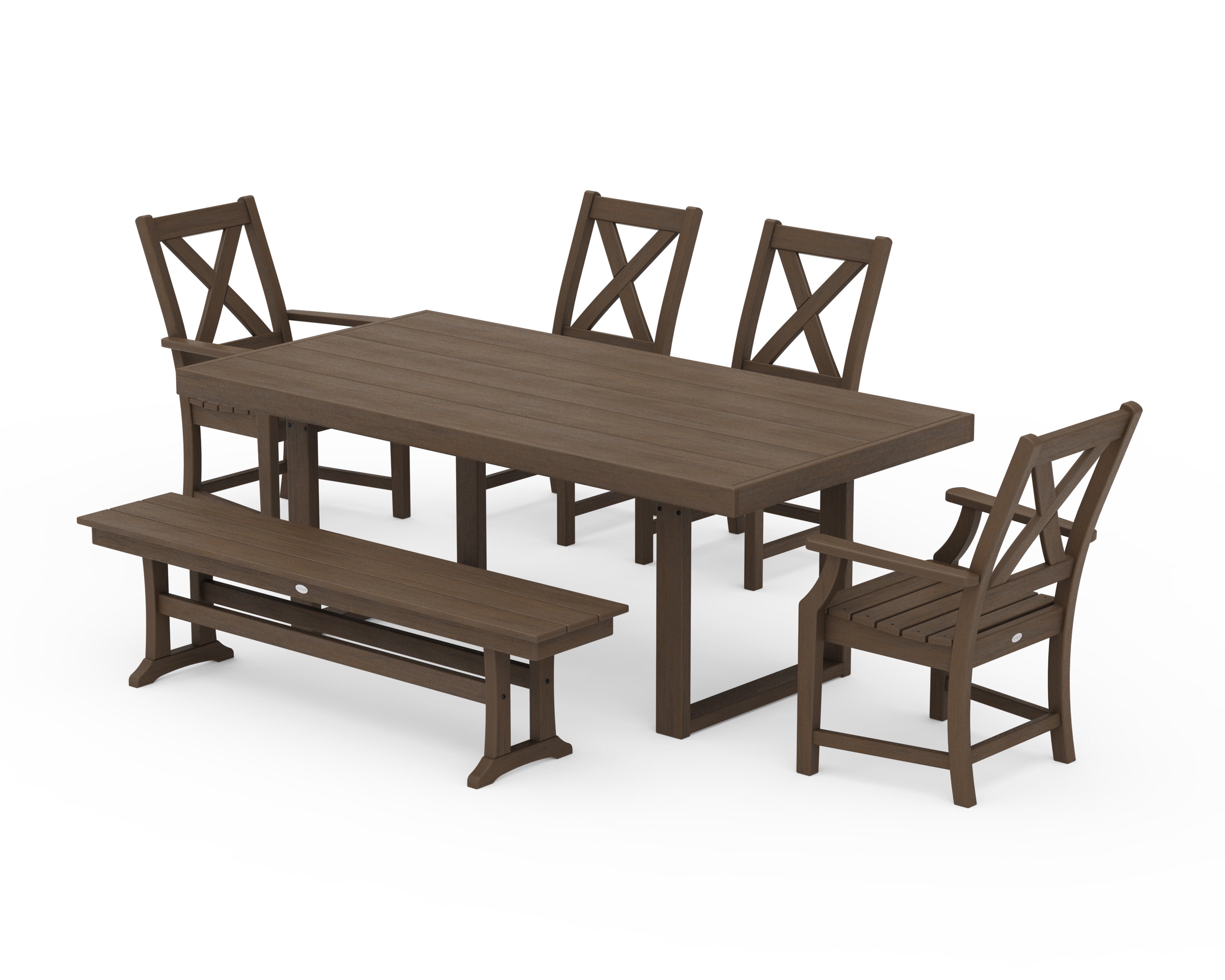 Braxton 6-Piece Dining Set with Bench in Kona