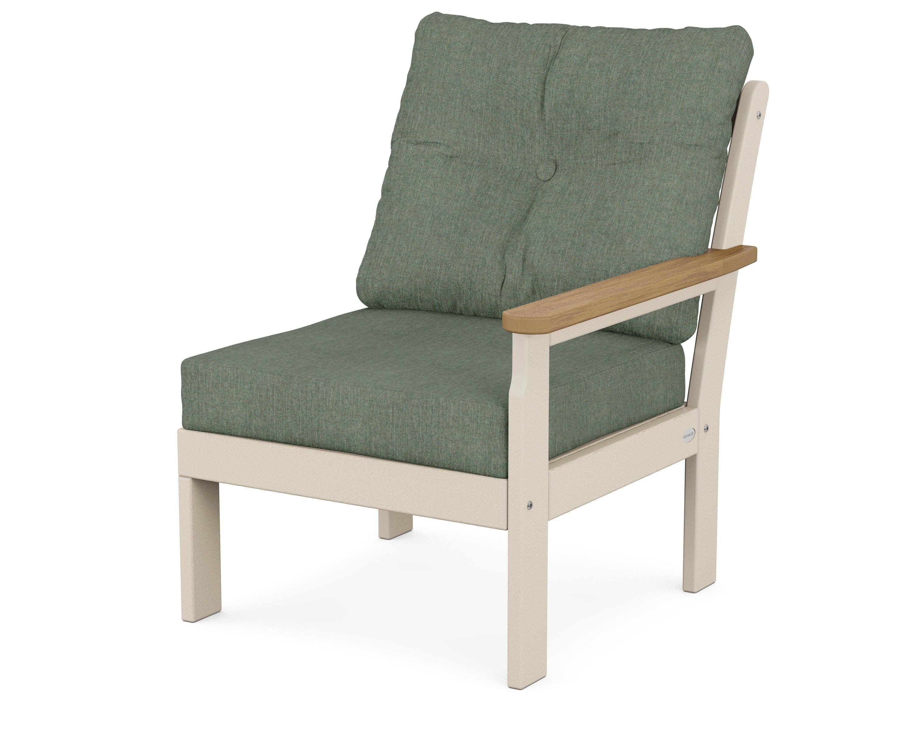 Vineyard Modular Right Arm Chair in Sand / Natural / Cast Sage