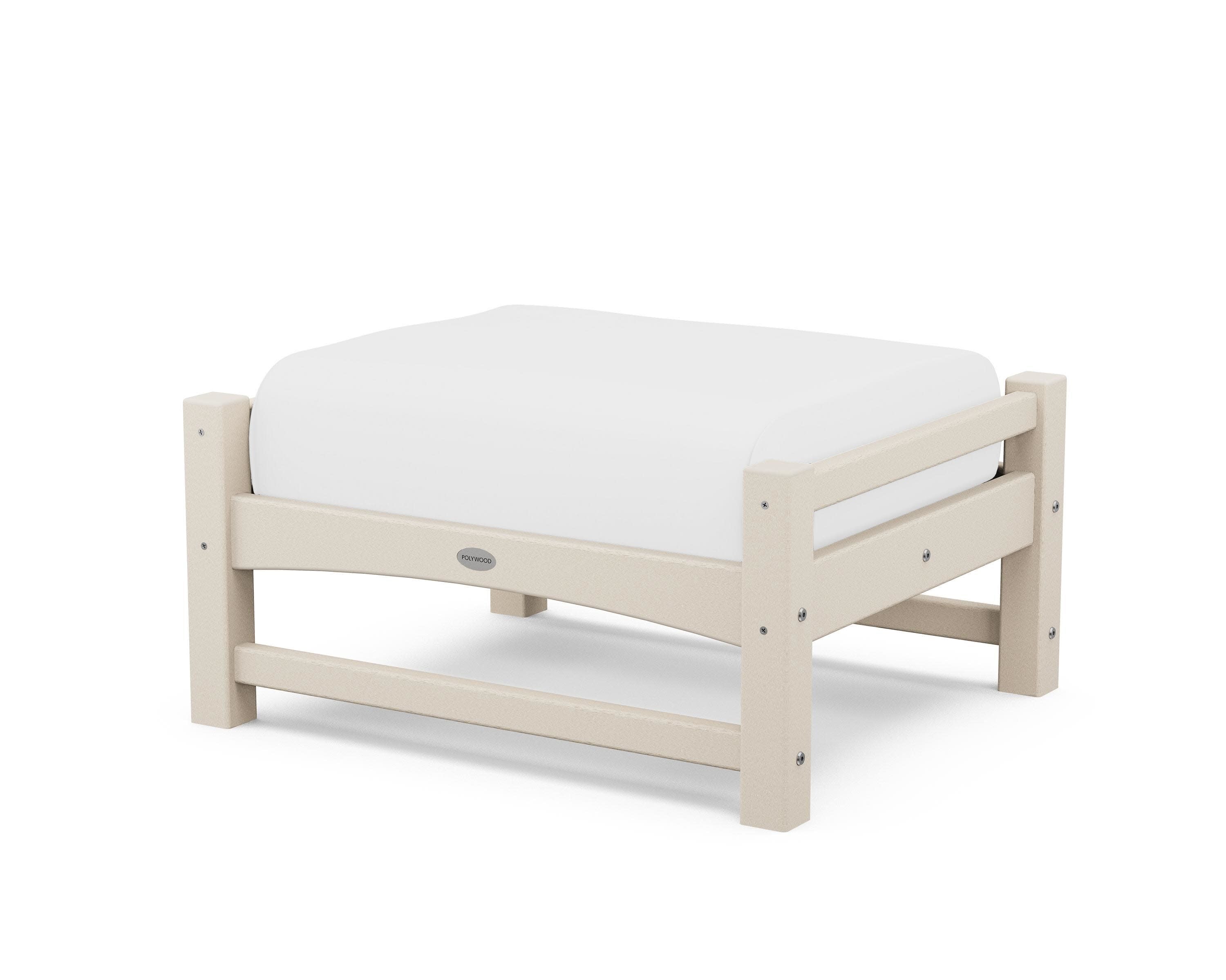 Club Ottoman in Sand / Natural