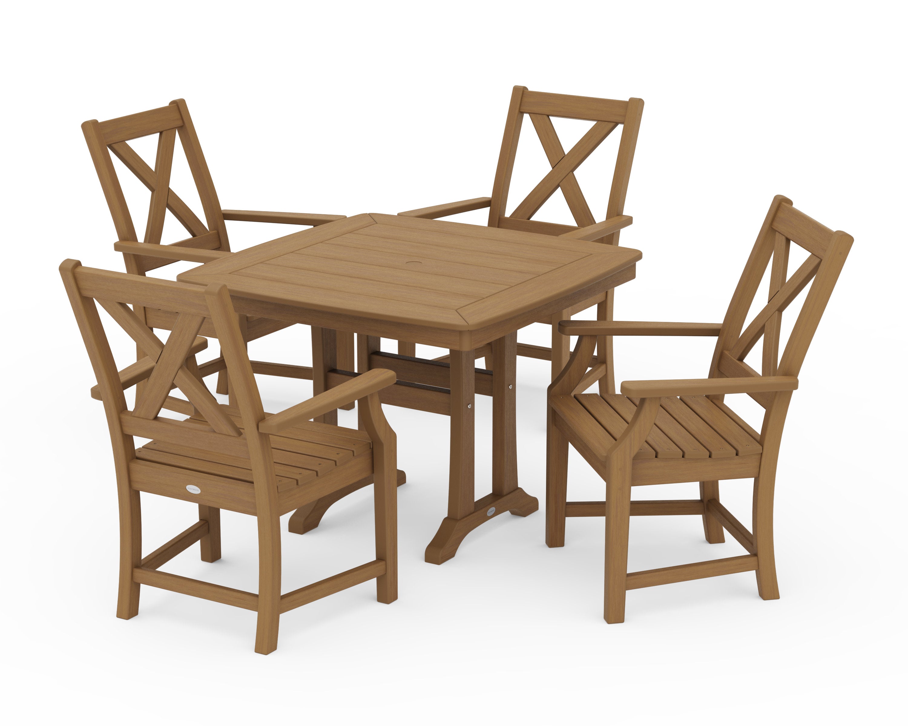 Braxton 5-Piece Dining Set with Trestle Legs in Natural