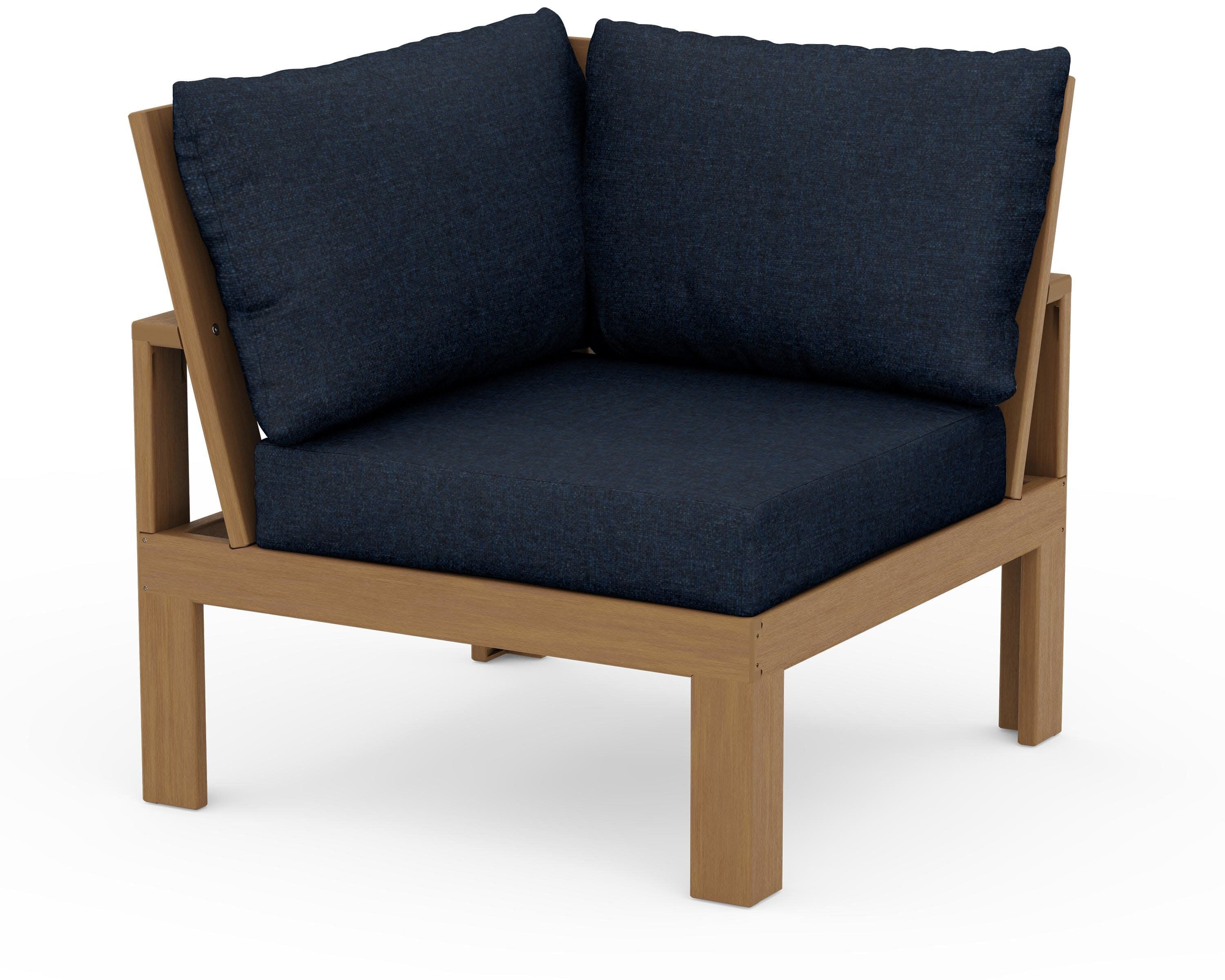 Modular Corner Chair in Natural / Marine Indigo