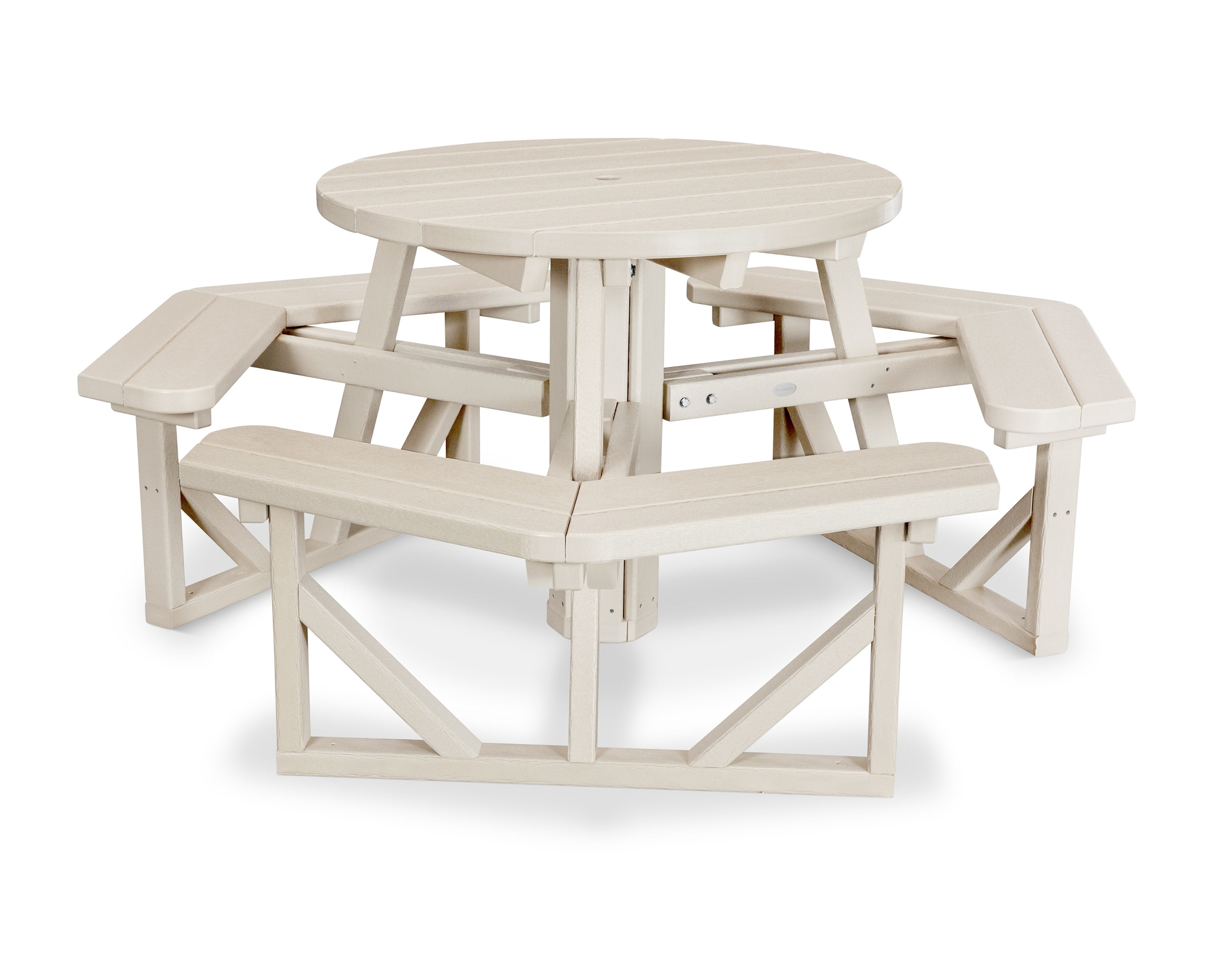 Park 36" Round Picnic Table in Sand