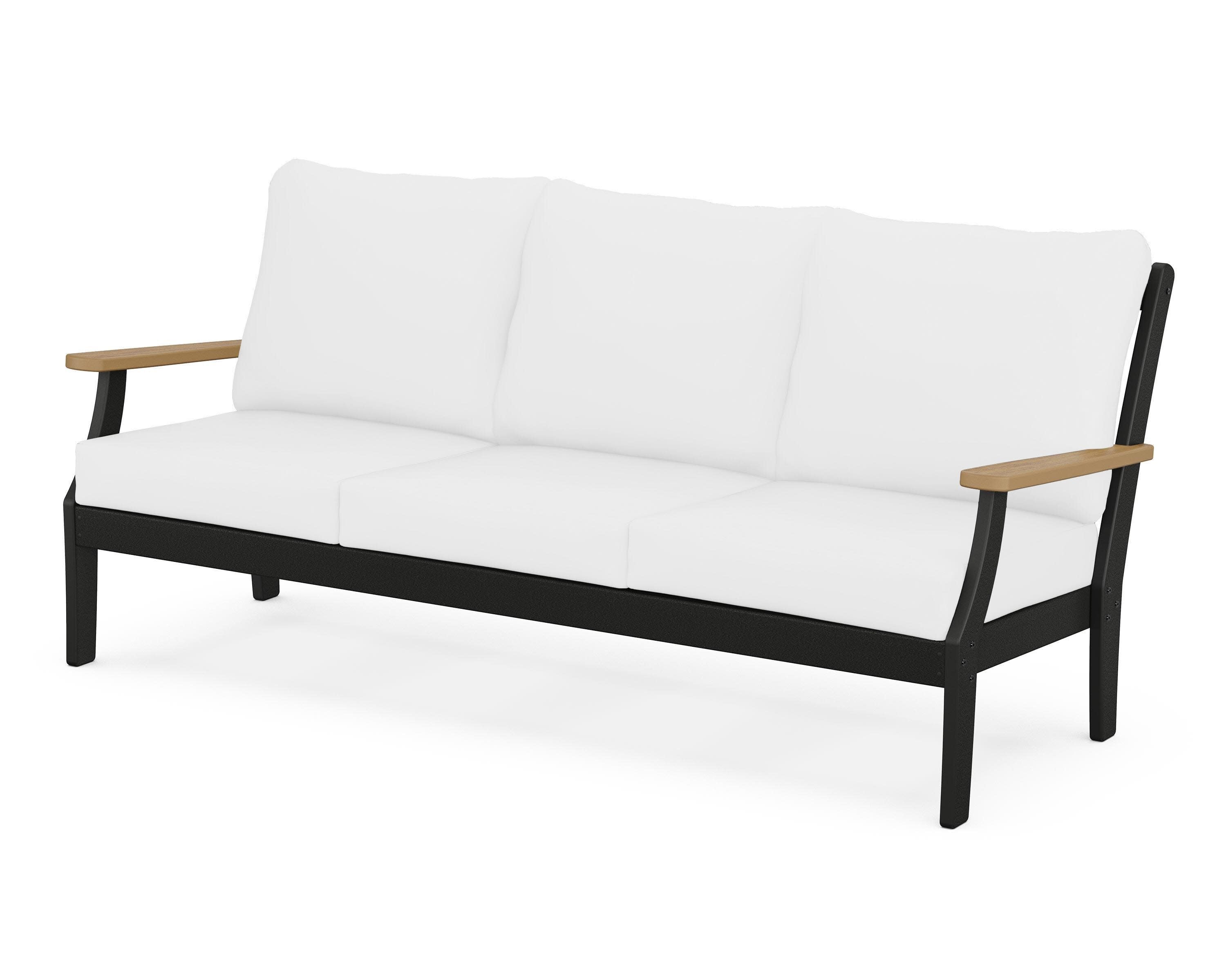 Braxton Deep Seating Sofa in Black / Natural / Natural