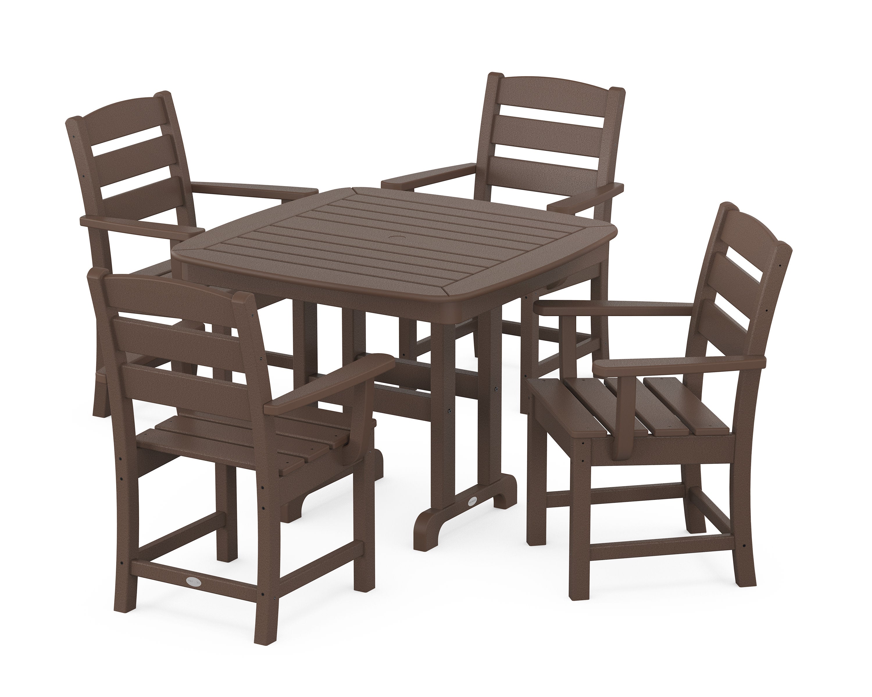 Lakeside 5-Piece Dining Set in Mahogany
