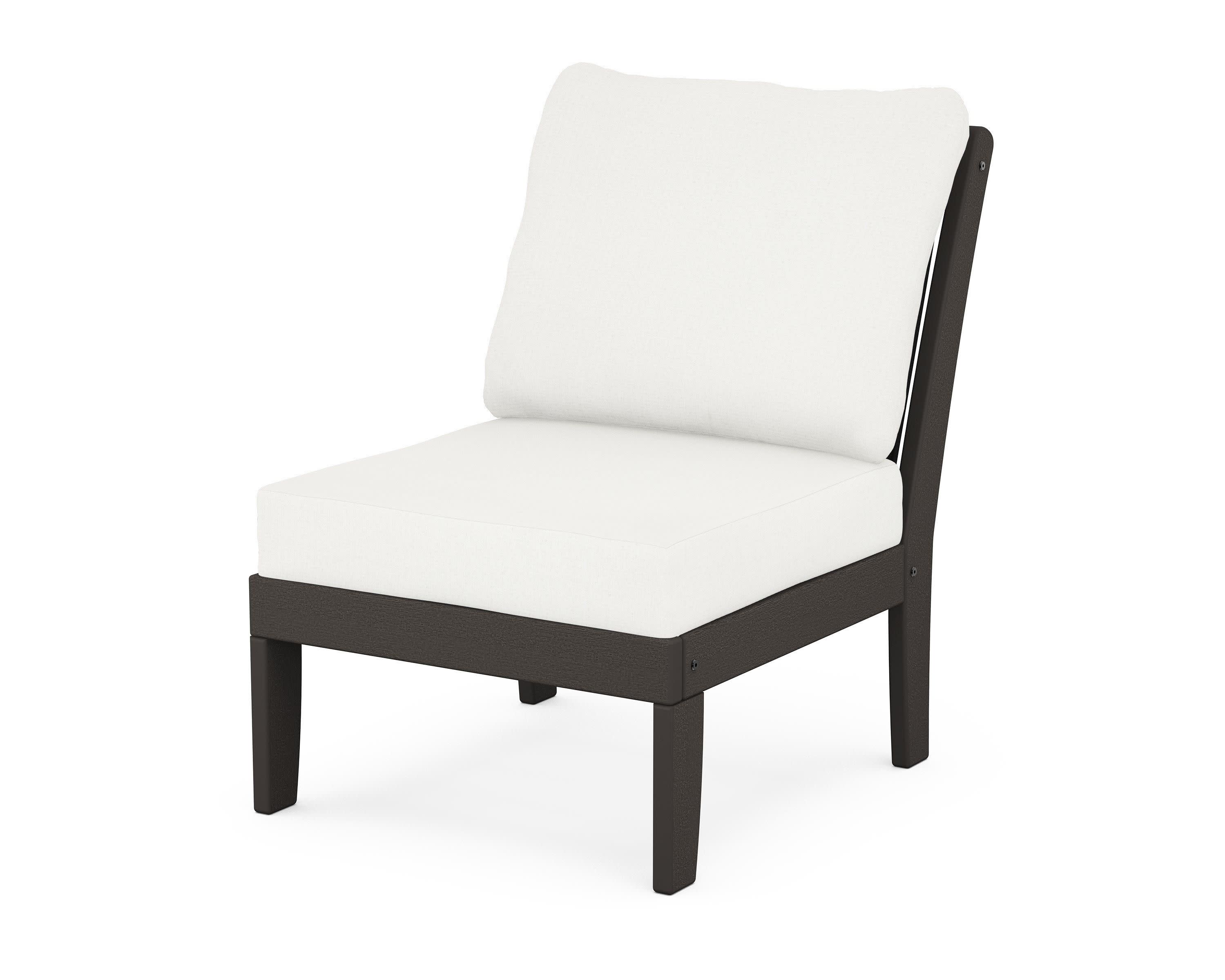 Braxton Modular Armless Chair in Vintage Coffee / Natural Linen