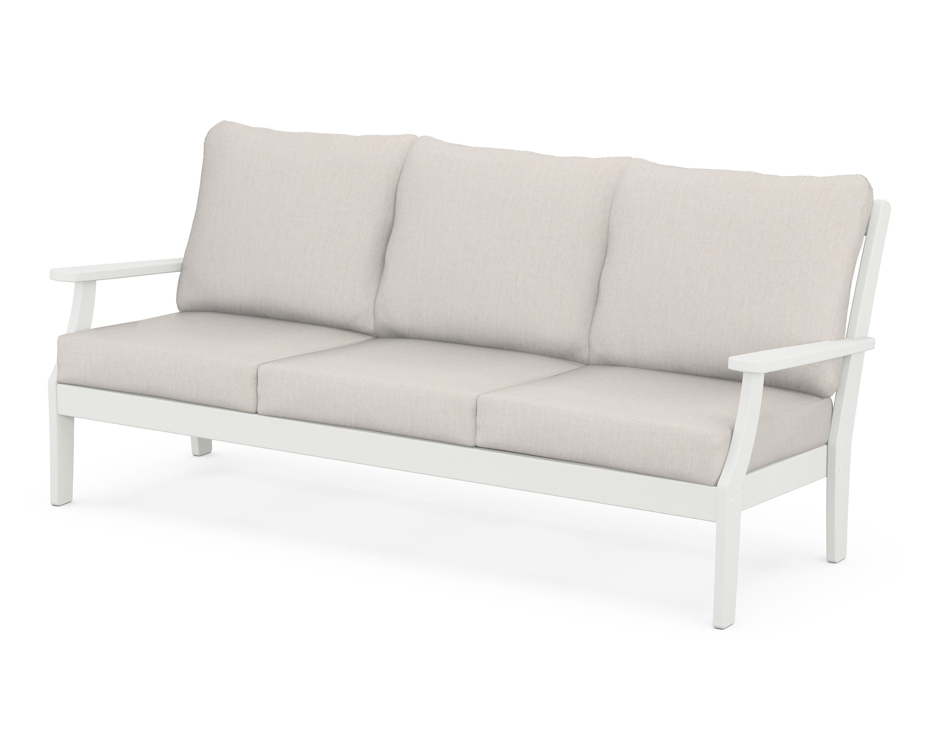 Braxton Deep Seating Sofa in Vintage White / Cast Ash