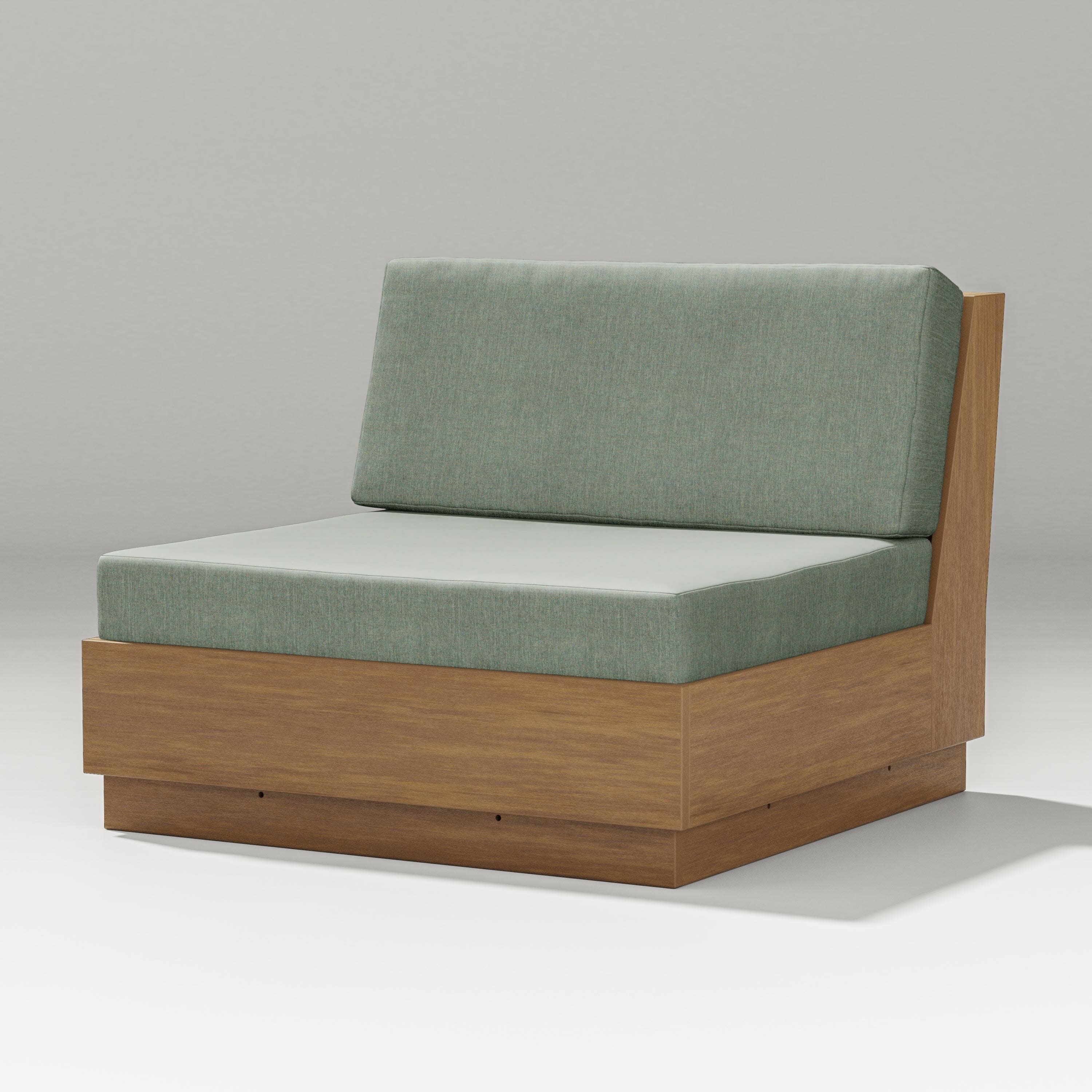 Elevate Modular Armless Chair in Natural / Cast Sage
