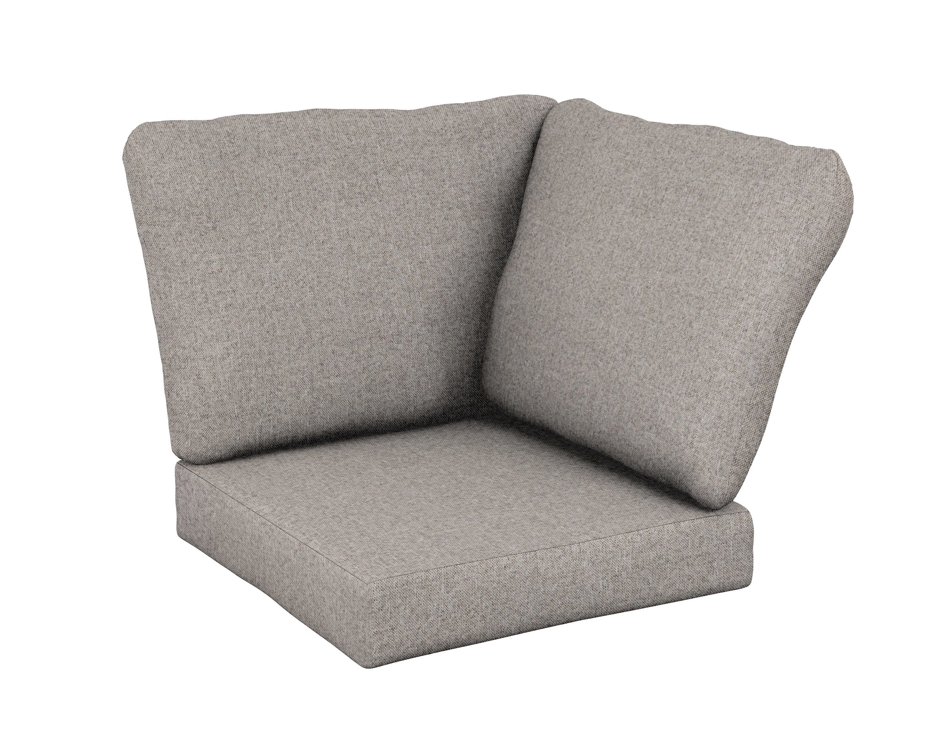 Baffle Modular Corner Cushion in Weathered Tweed