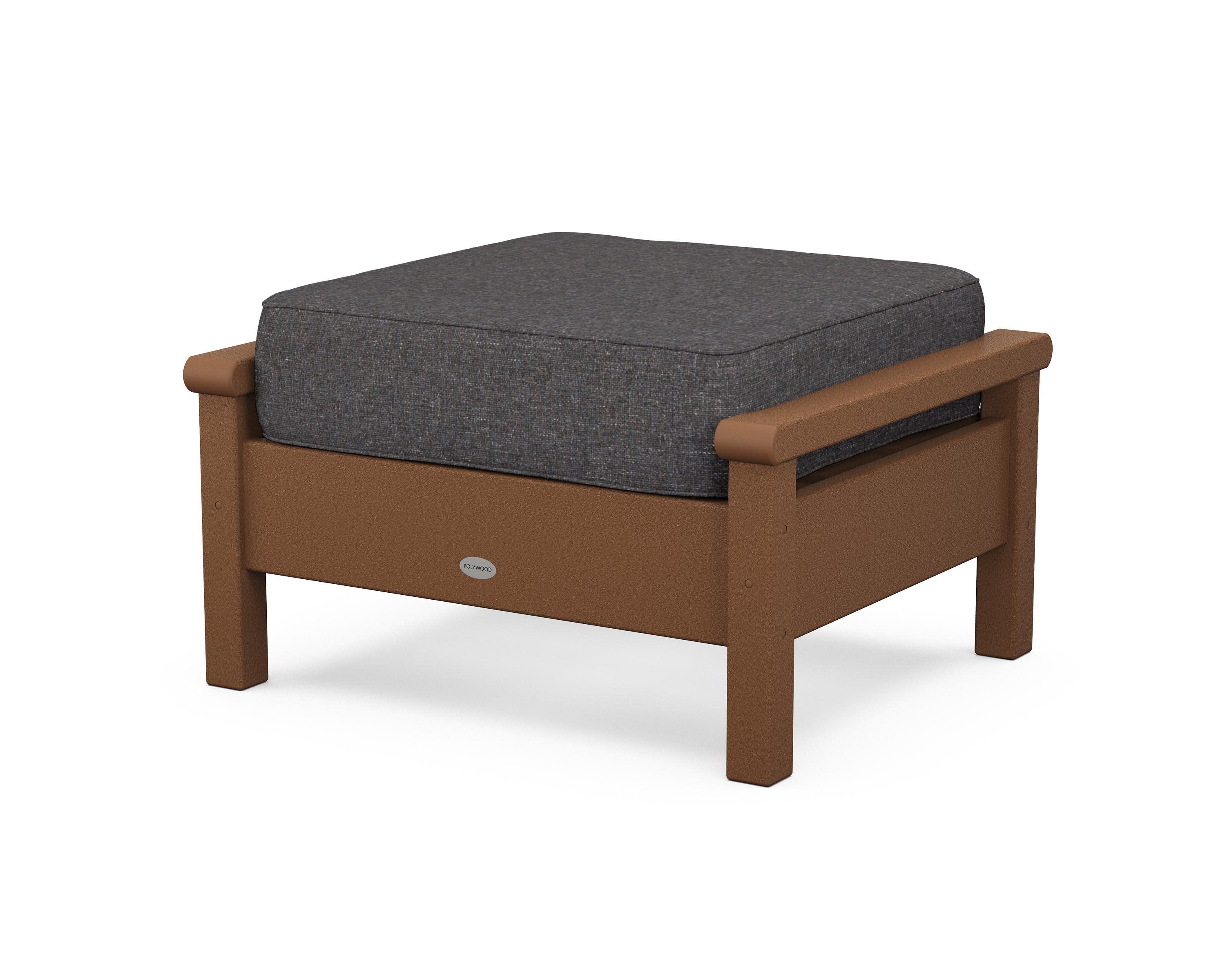 Harbour Deep Seating Ottoman in Teak / Ash Charcoal