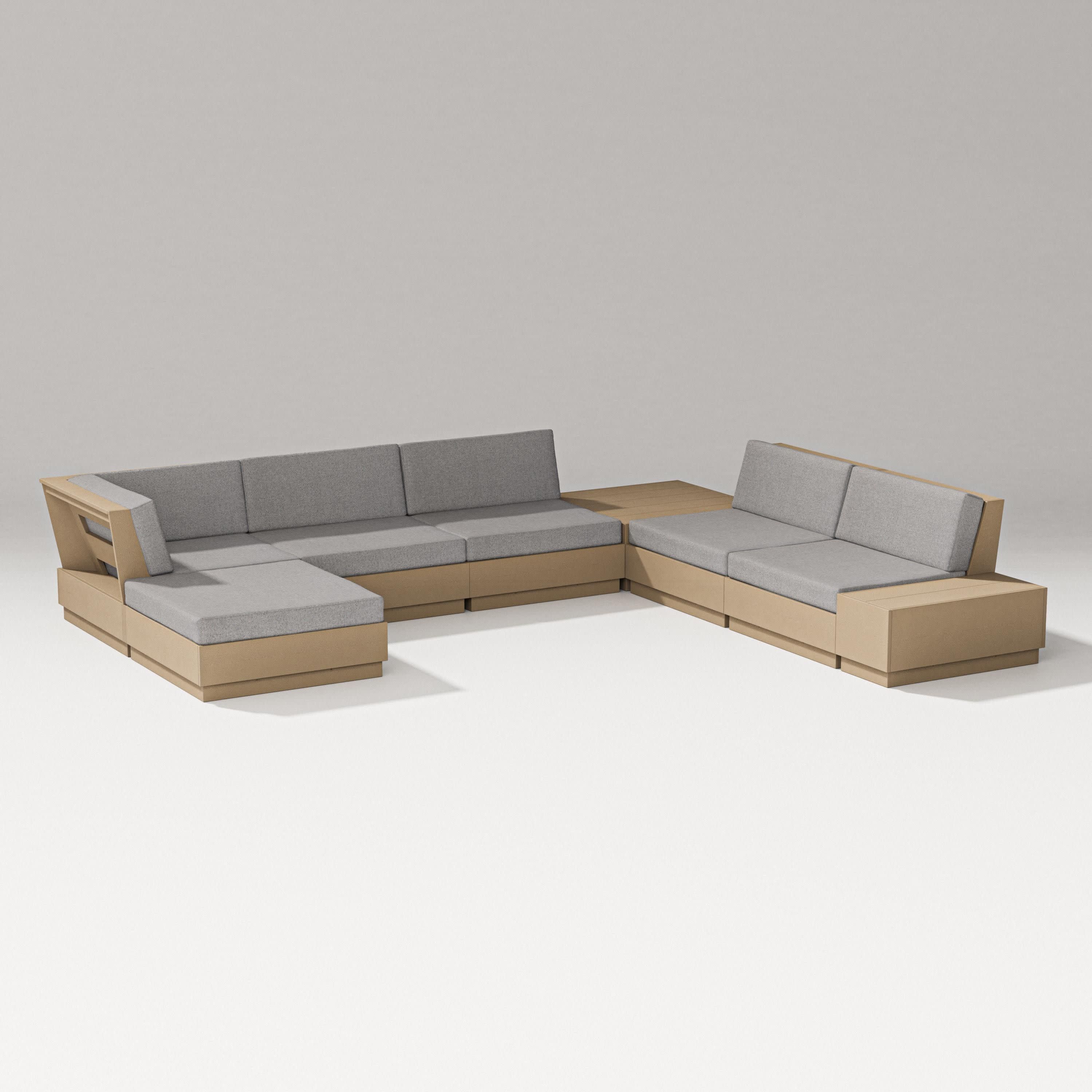 Elevate 8-Piece Corner Sectional in Vintage Sahara / Grey Mist
