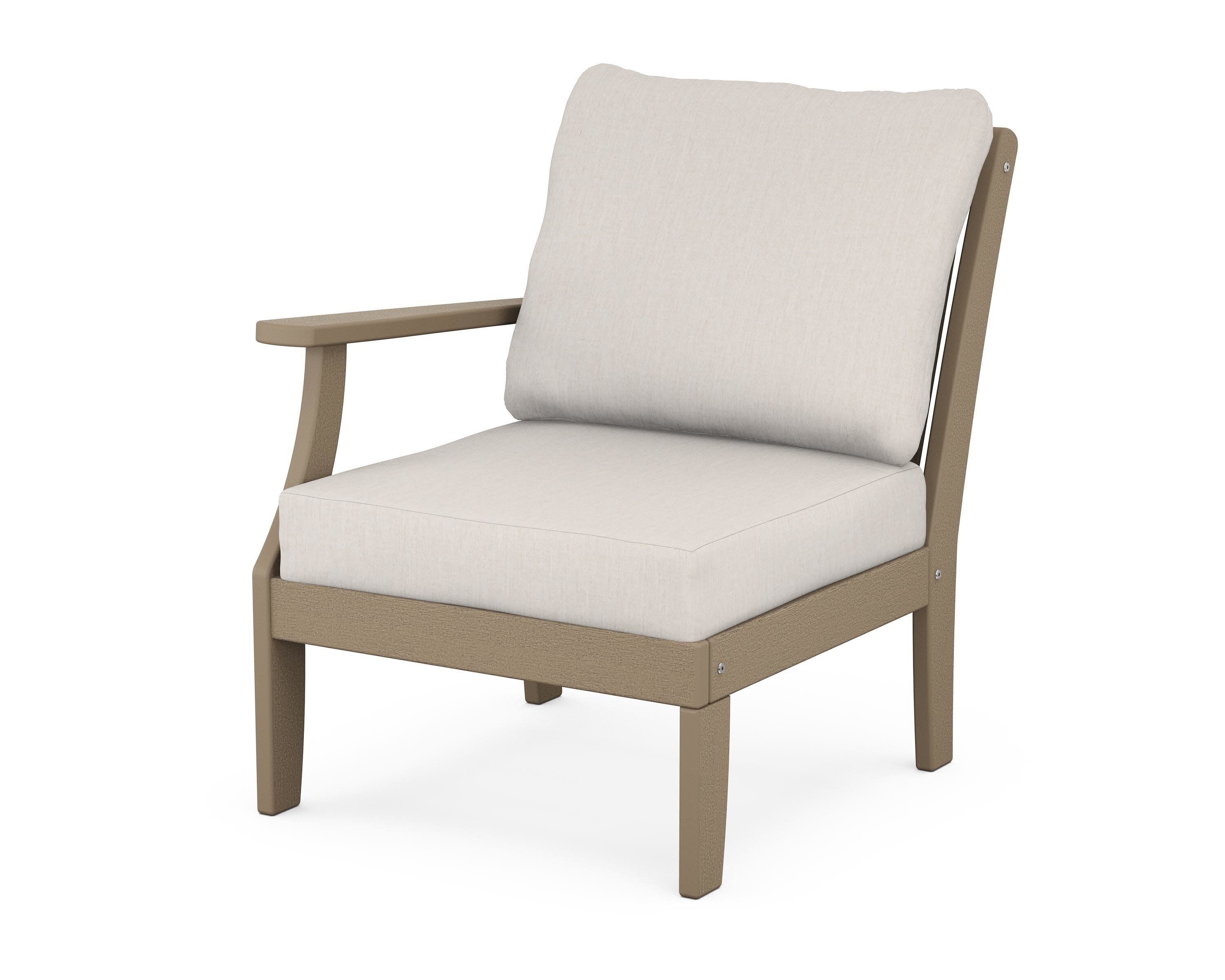 Braxton Modular Left Arm Chair in Vintage Sahara / Cast Ash