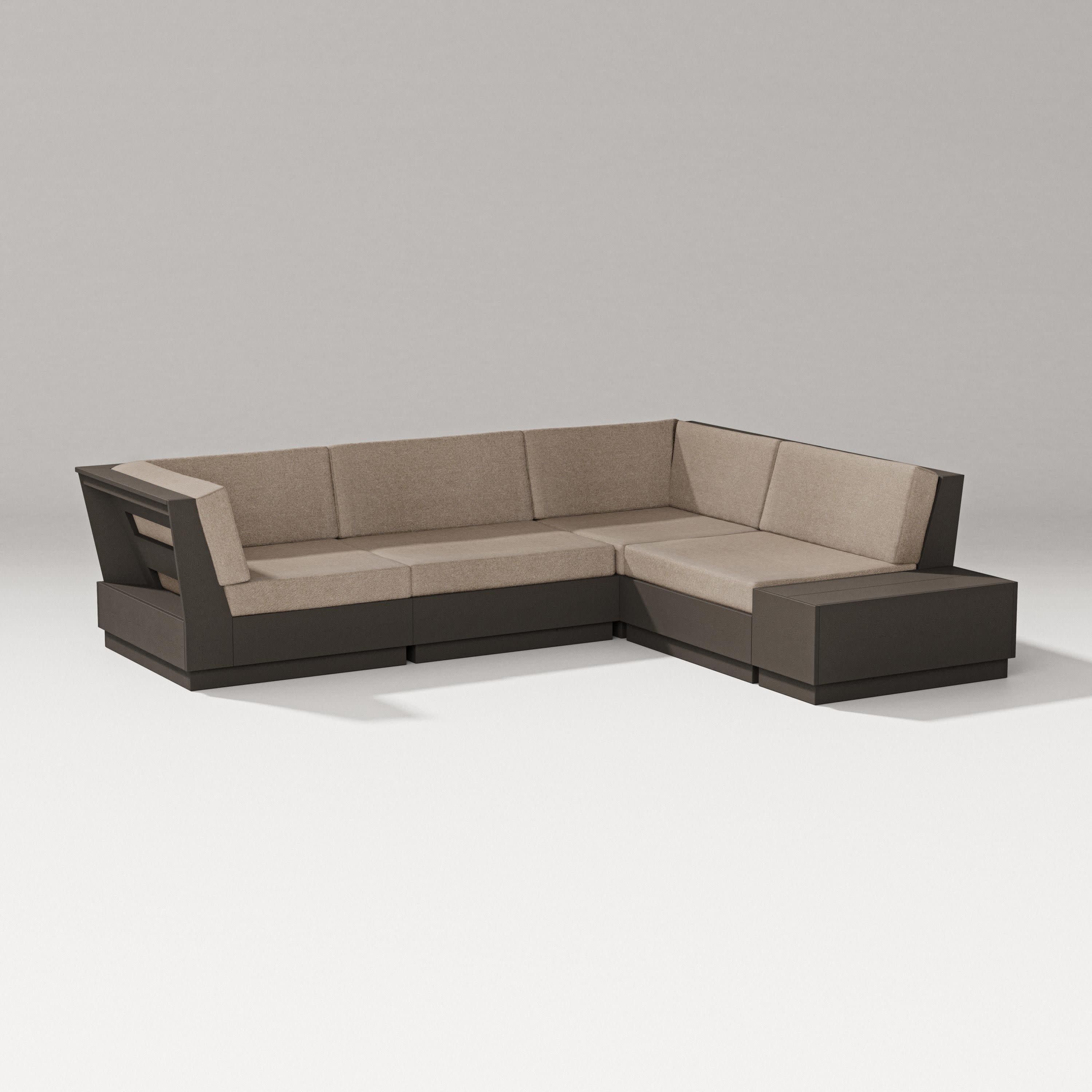 Elevate Corner Sectional in Vintage Coffee / Spiced Burlap