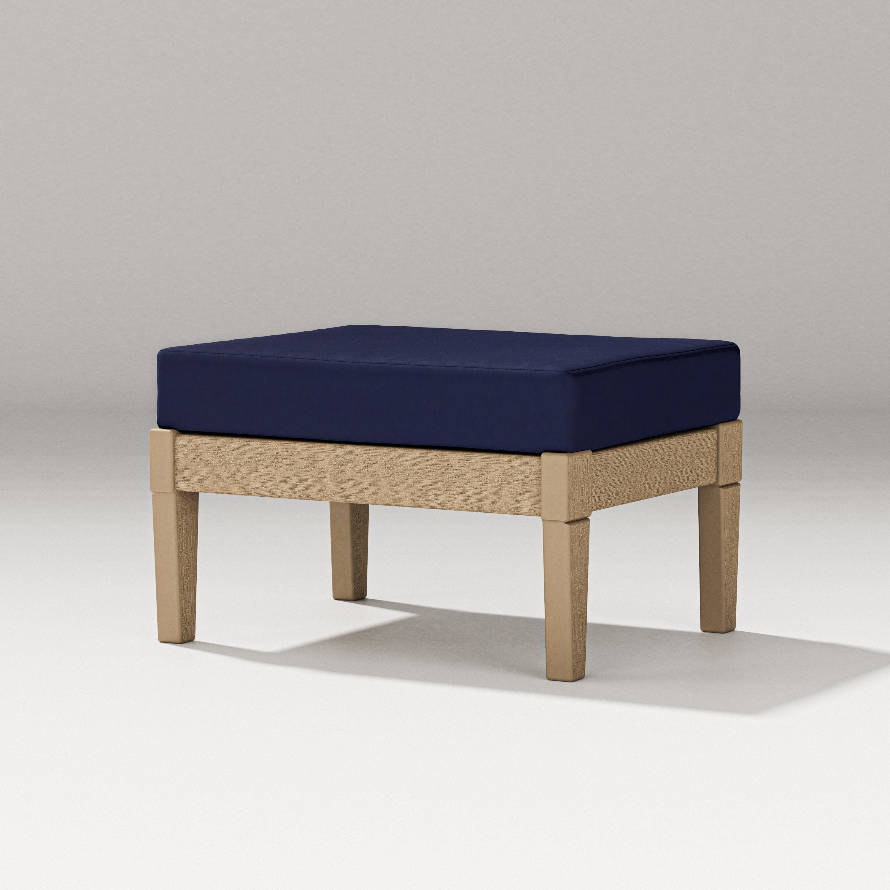 Estate Lounge Ottoman in Vintage Sahara / Navy