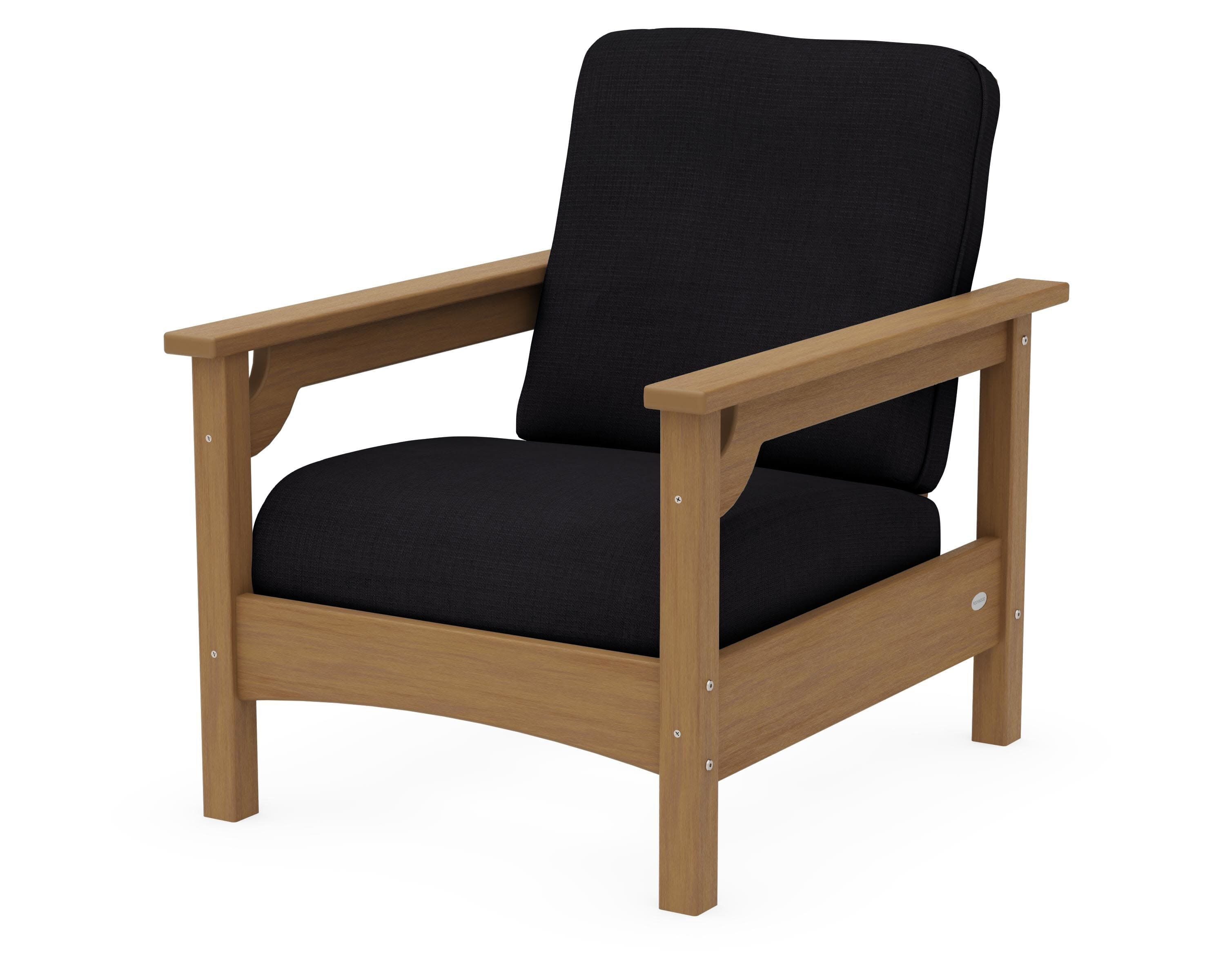 Club Chair in Natural / Midnight Linen