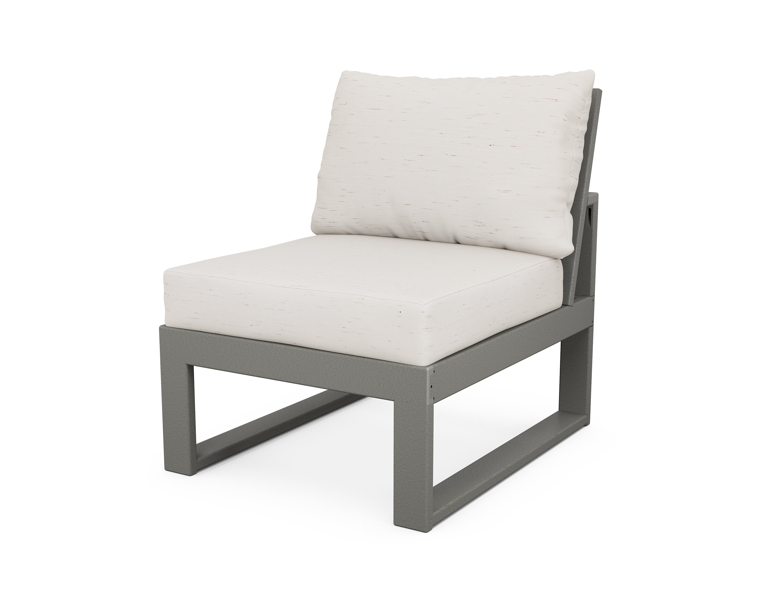 Modular Armless Chair in Slate Grey / Frequency Parchment