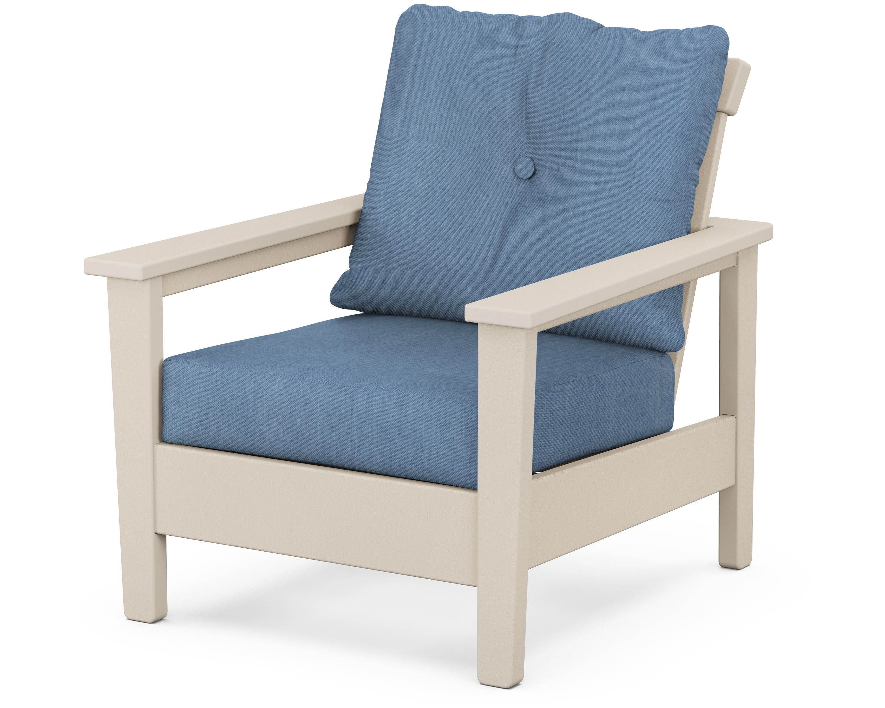 Prescott Deep Seating Chair in Sand / Sky Blue
