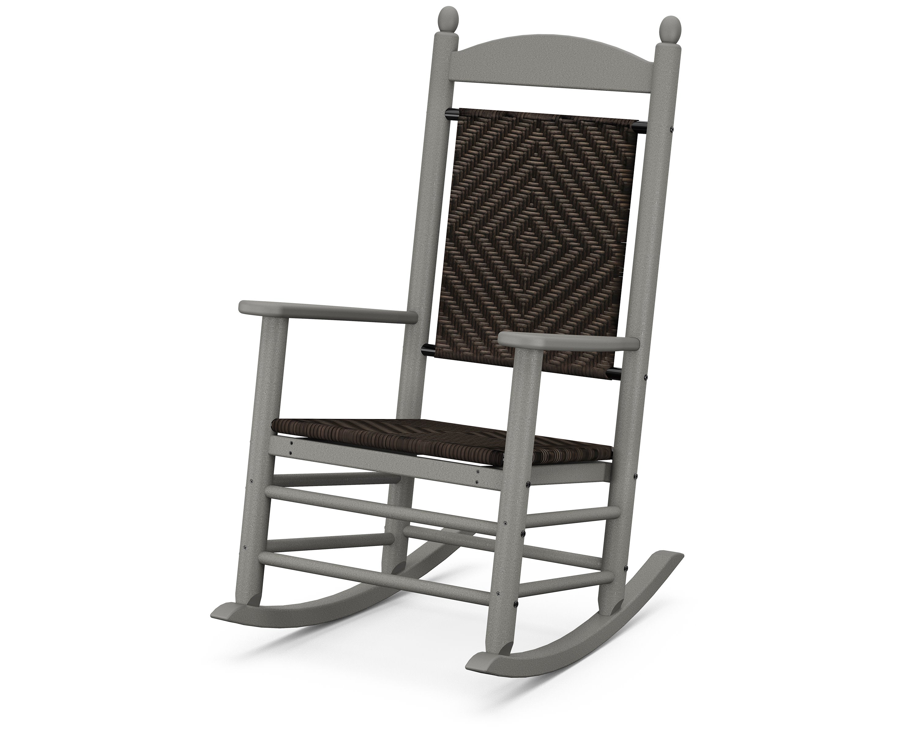 Jefferson Woven Rocking Chair in Slate Grey / Cahaba