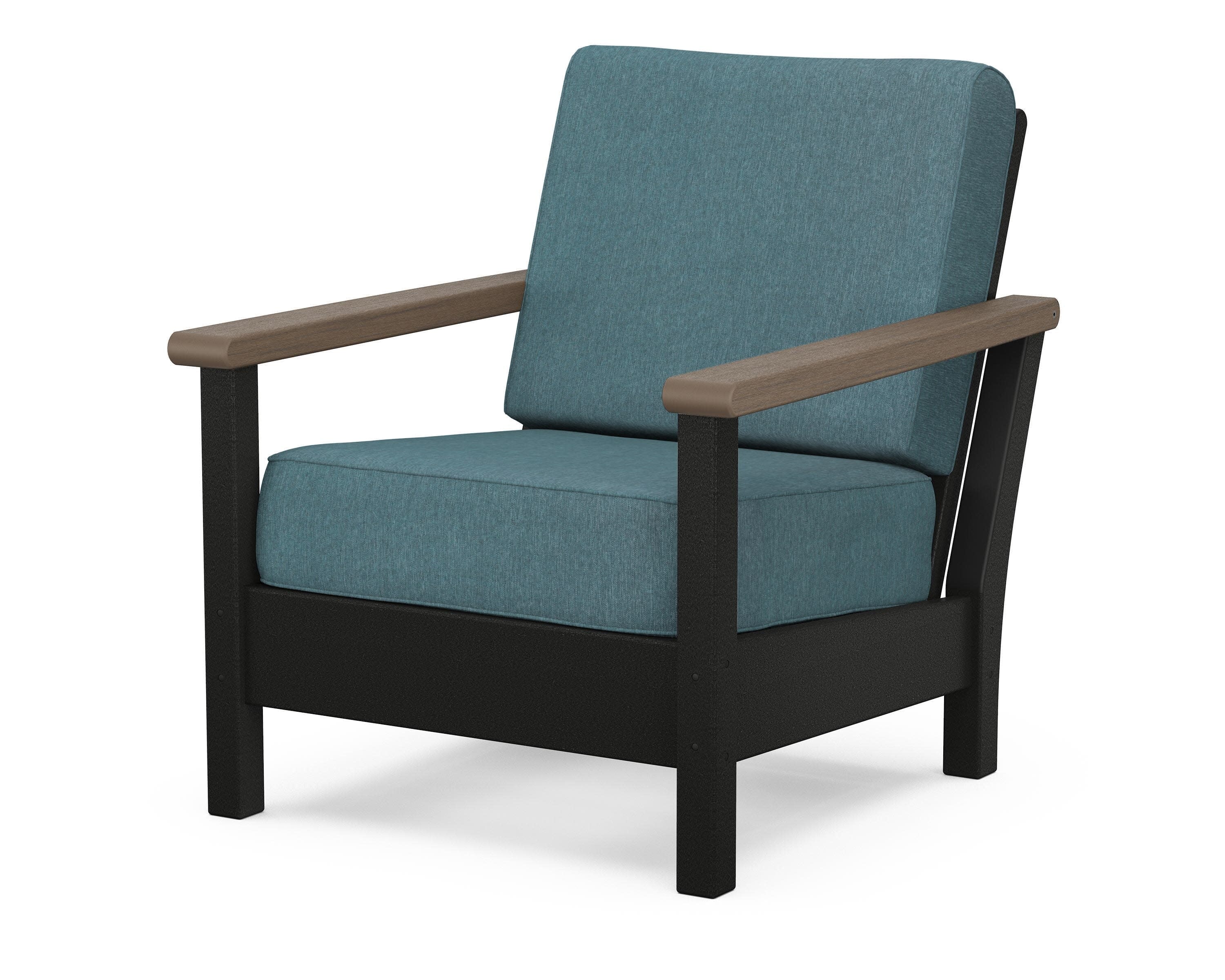Harbour Deep Seating Chair in Black / Kona / Ocean Teal