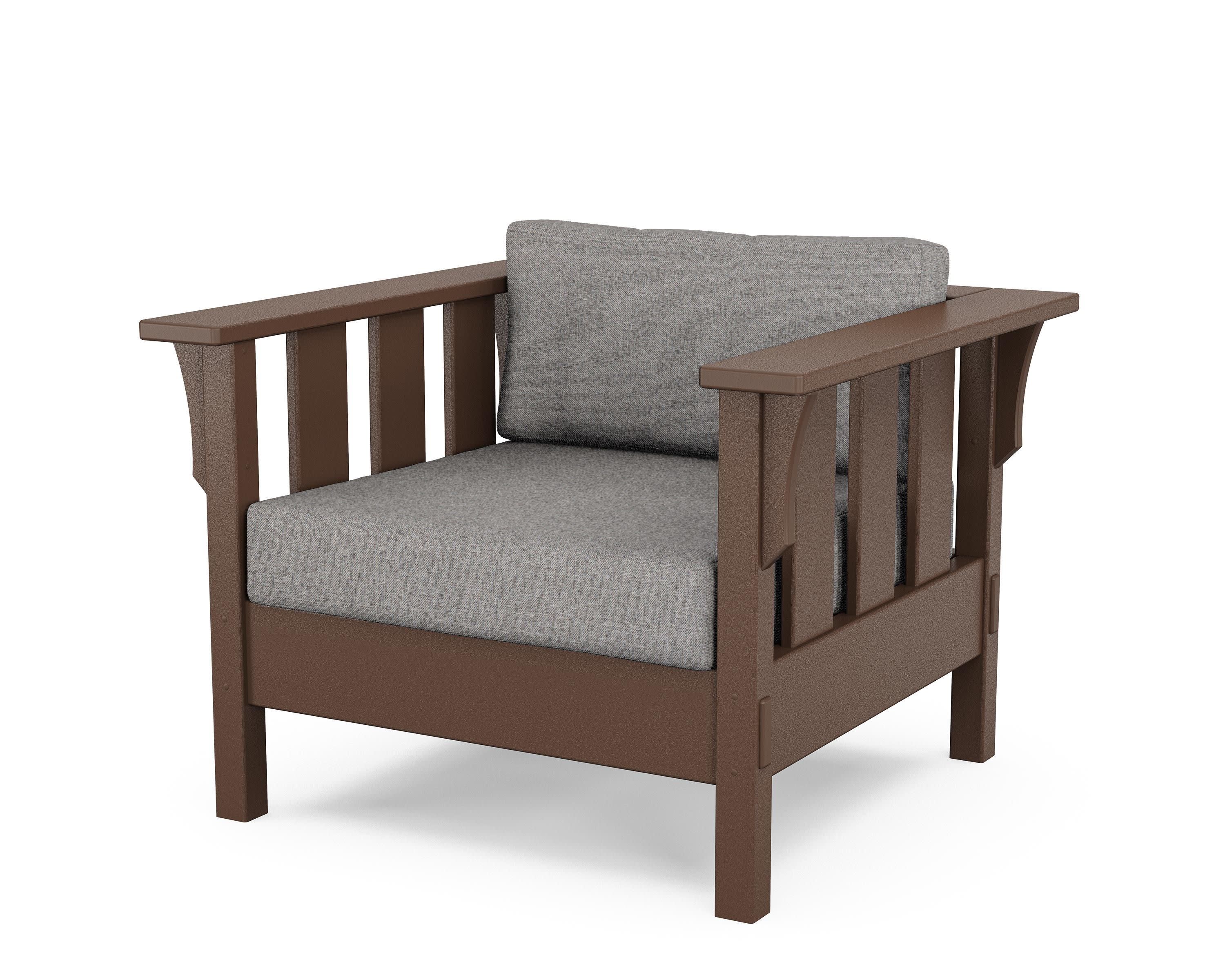 Acadia Deep Seating Chair in Mahogany / Grey Mist