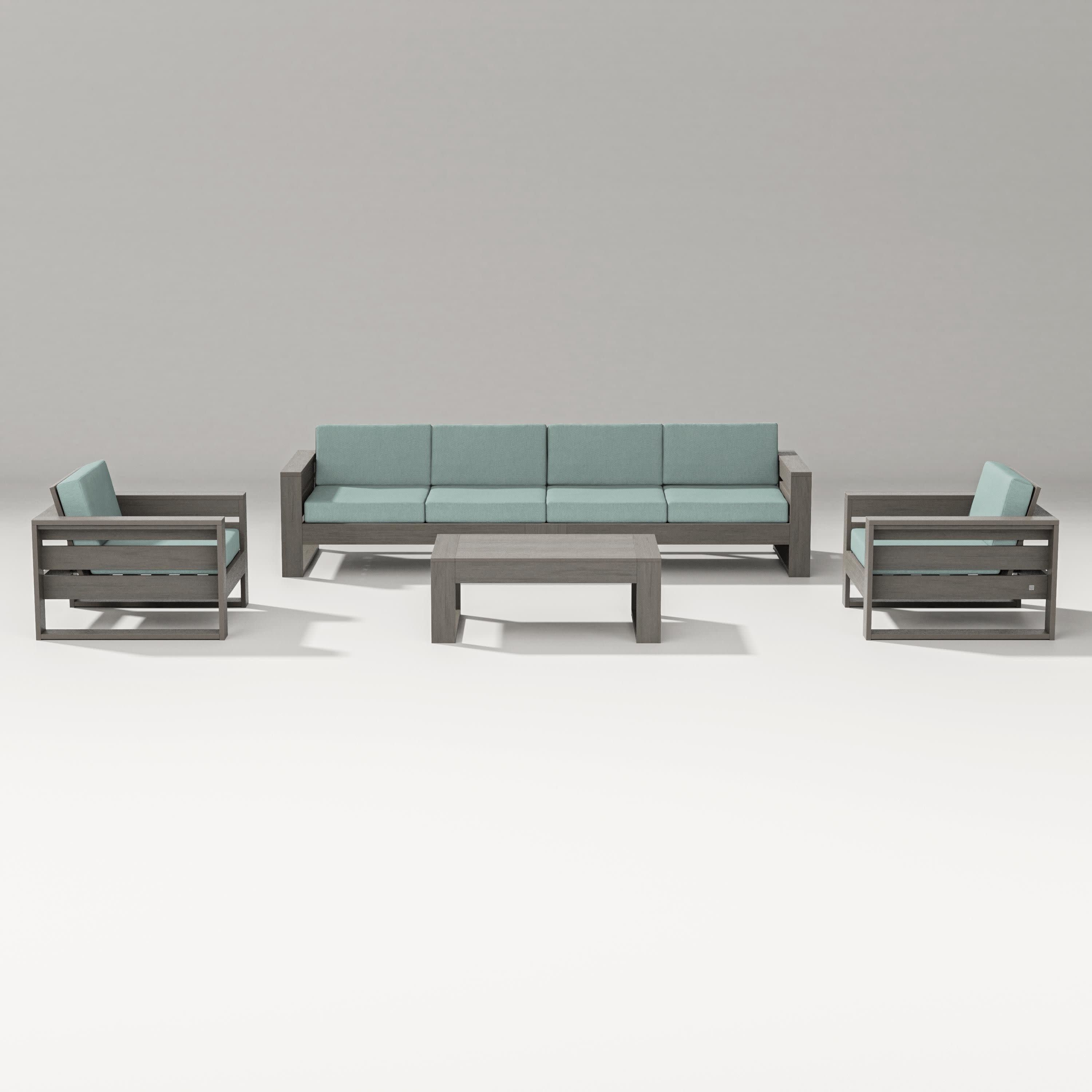 Latitude 5-Piece Lounge Sofa Set in Driftwood / Glacier Spa