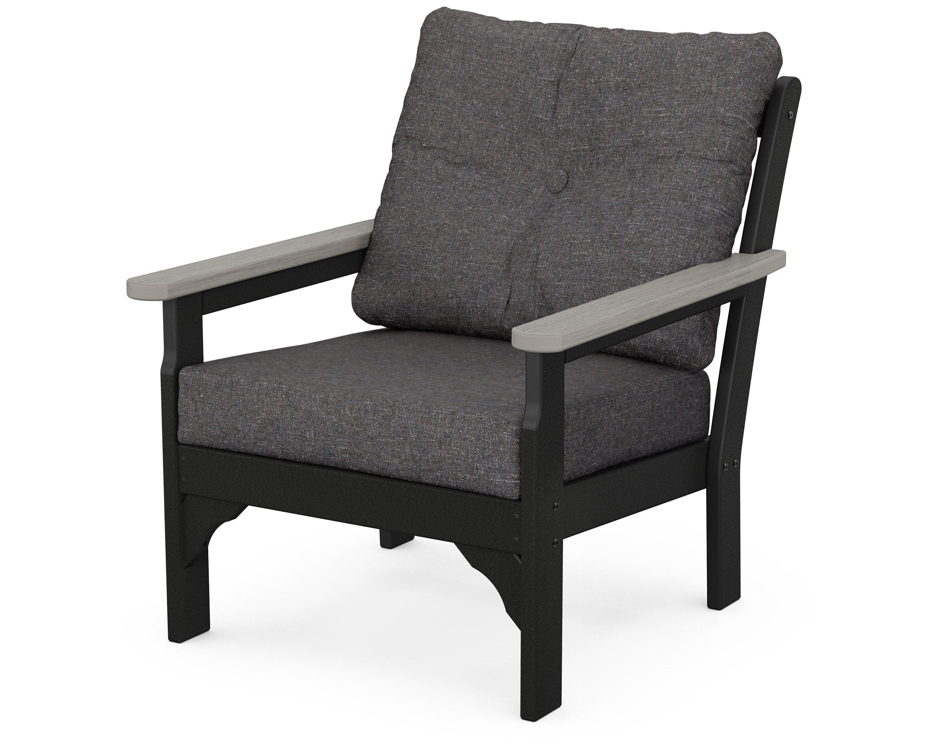 Vineyard Deep Seating Chair in Black / Driftwood / Ash Charcoal