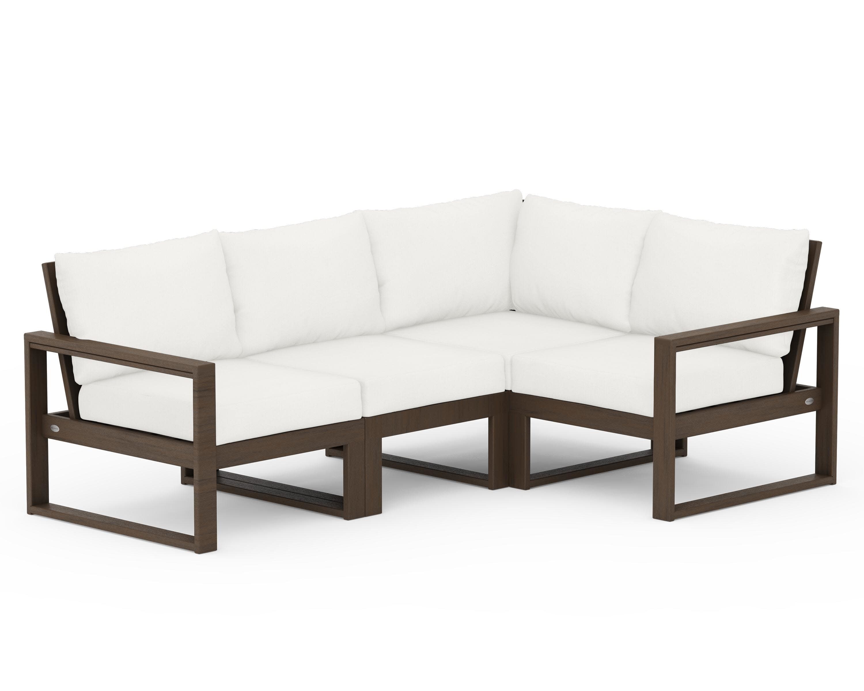 EDGE 4-Piece Modular Deep Seating Set in Kona / Natural Linen