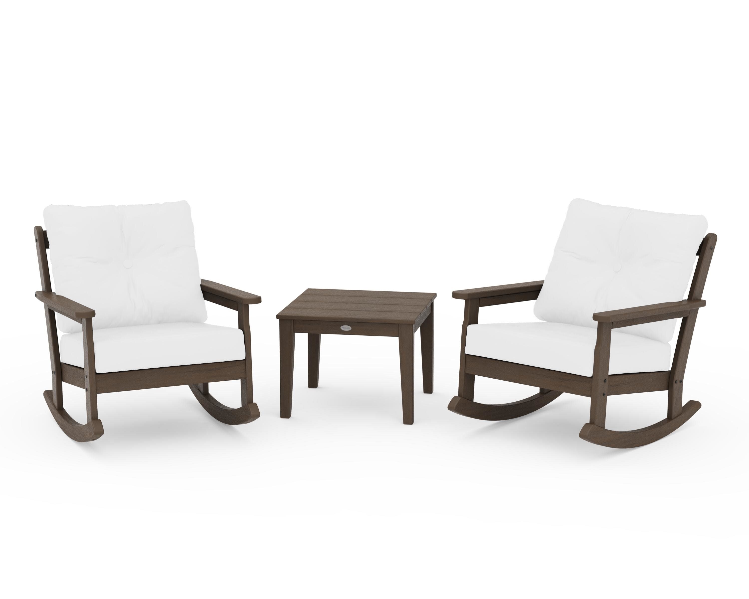 Vineyard 3-Piece Deep Seating Rocker Set in Kona / Natural