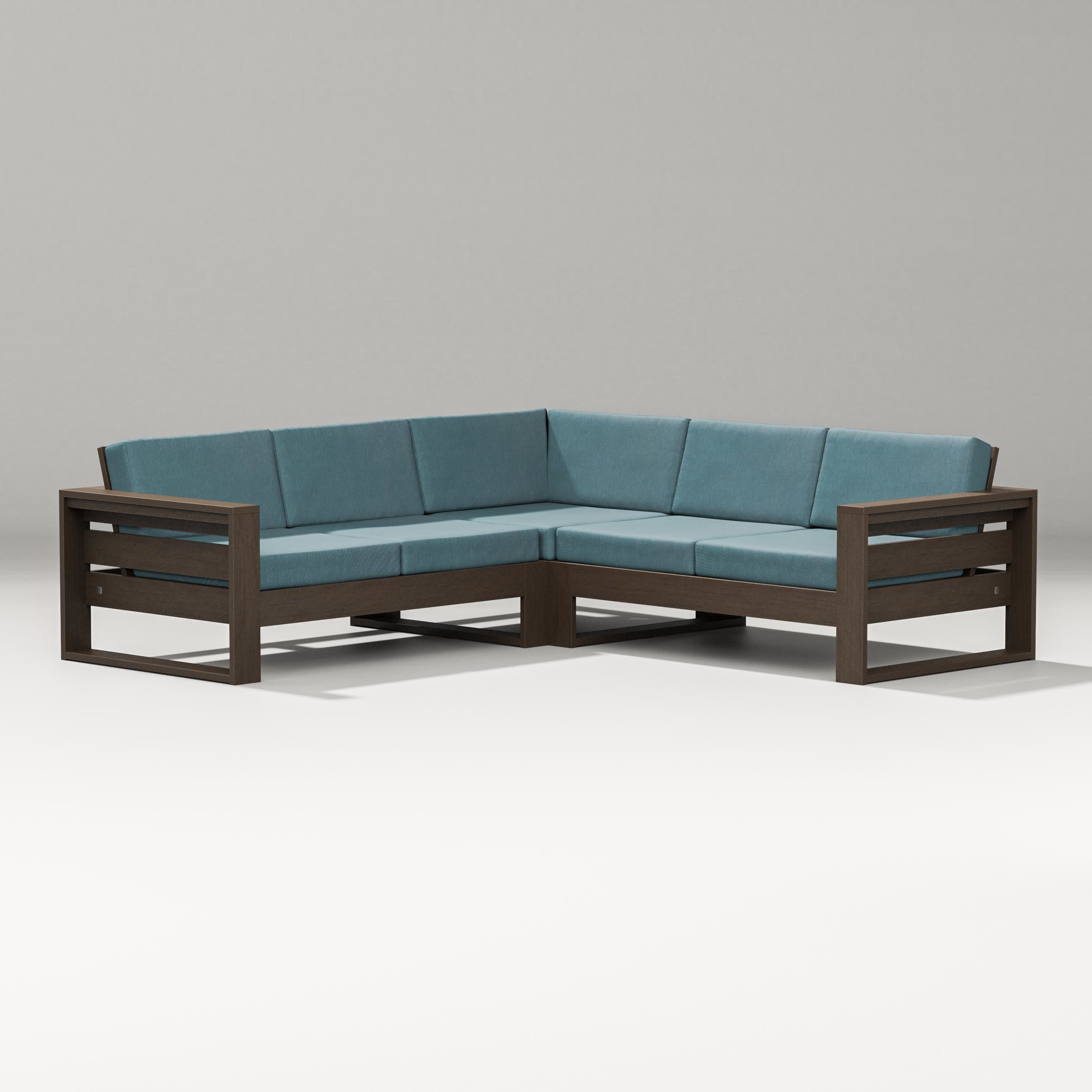 Latitude Corner Sectional in Kona / Ocean Teal