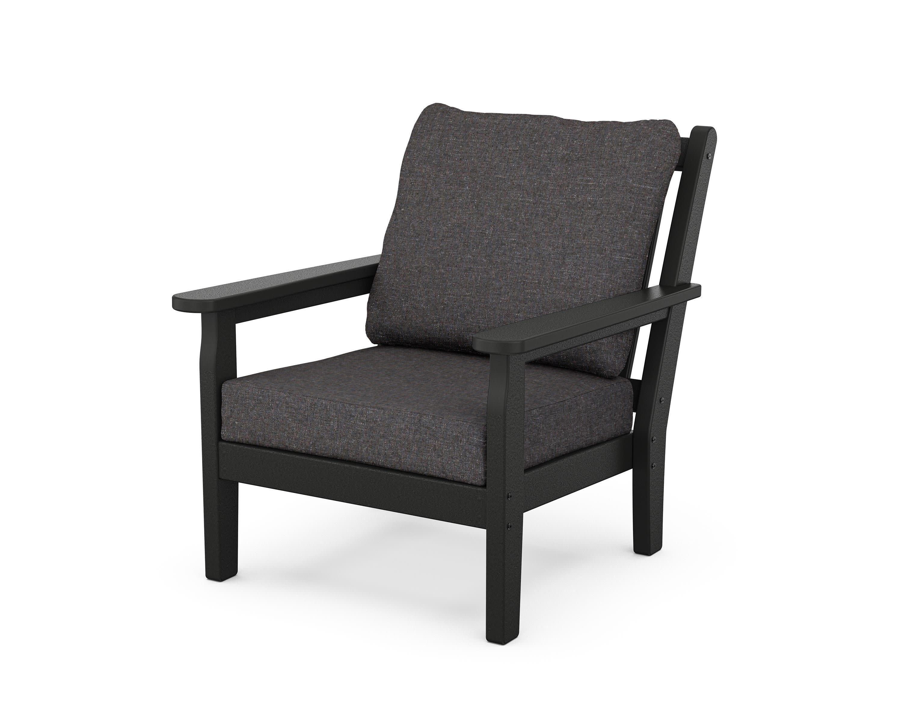 Chippendale Deep Seating Chair in Black / Ash Charcoal