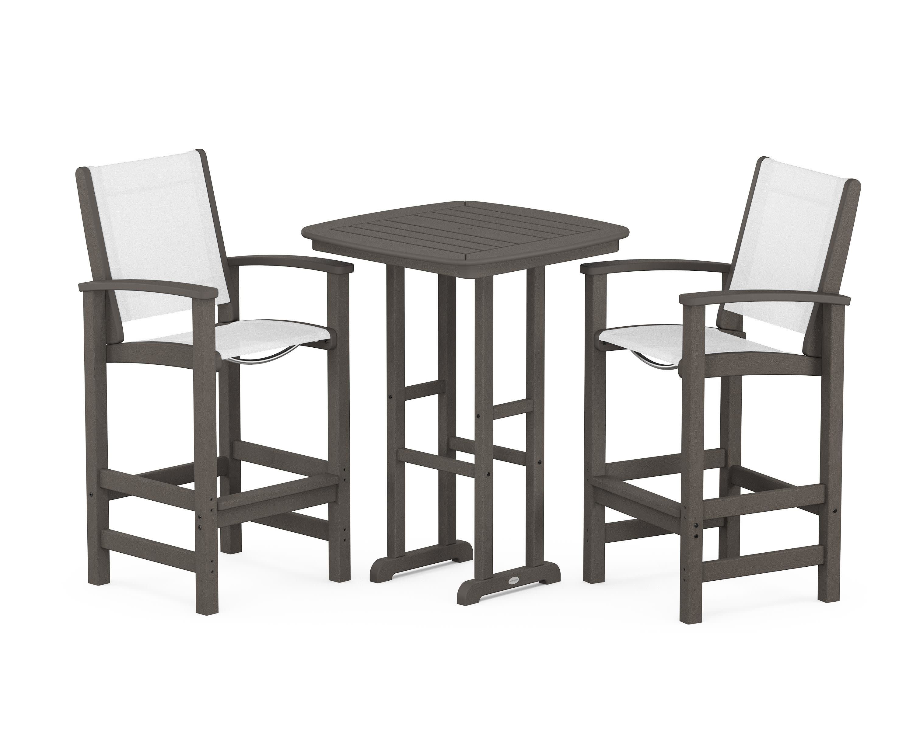 Coastal 3-Piece Bar Set in Vintage Coffee / White Sling