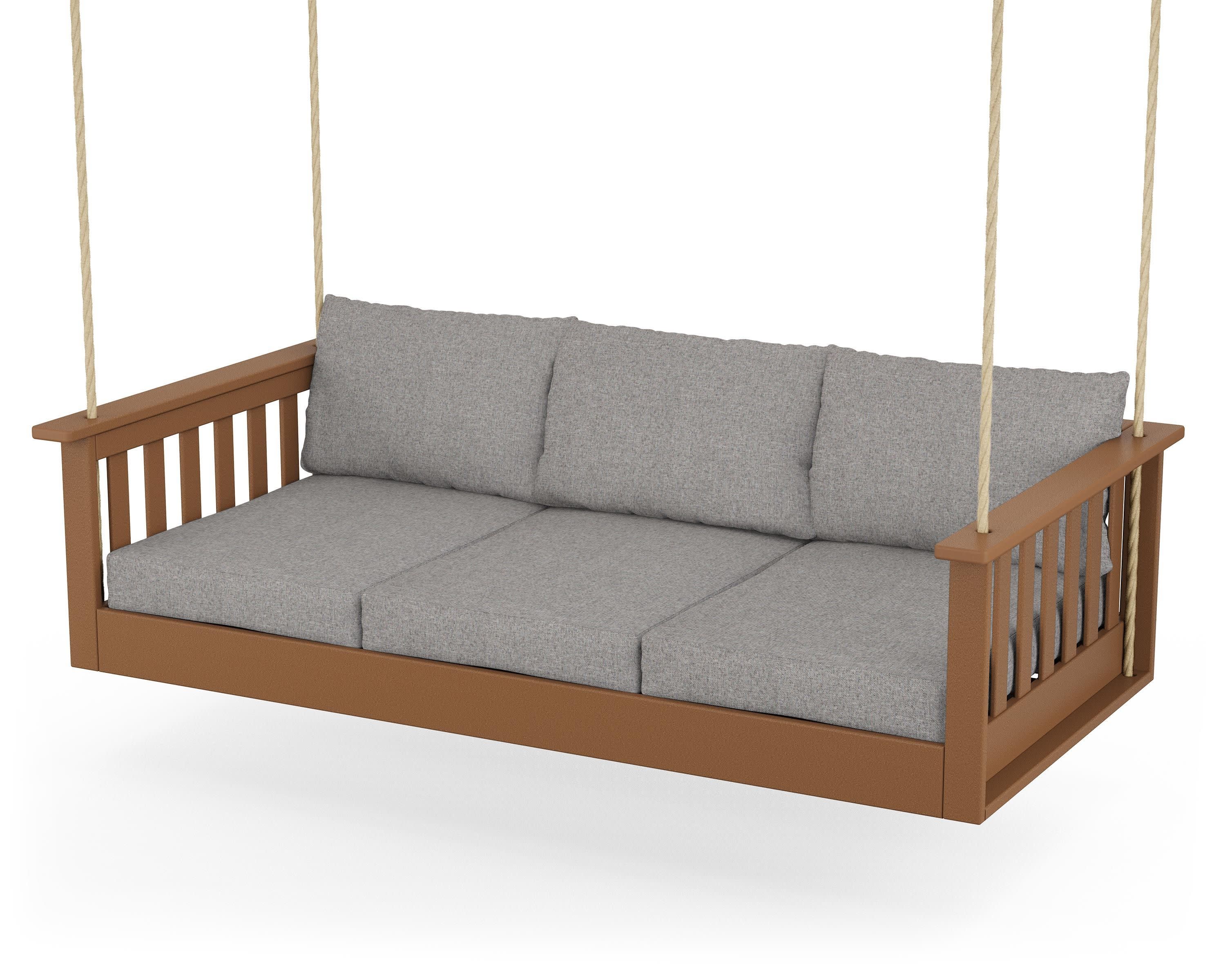 Vineyard Daybed Swing in Teak / Grey Mist