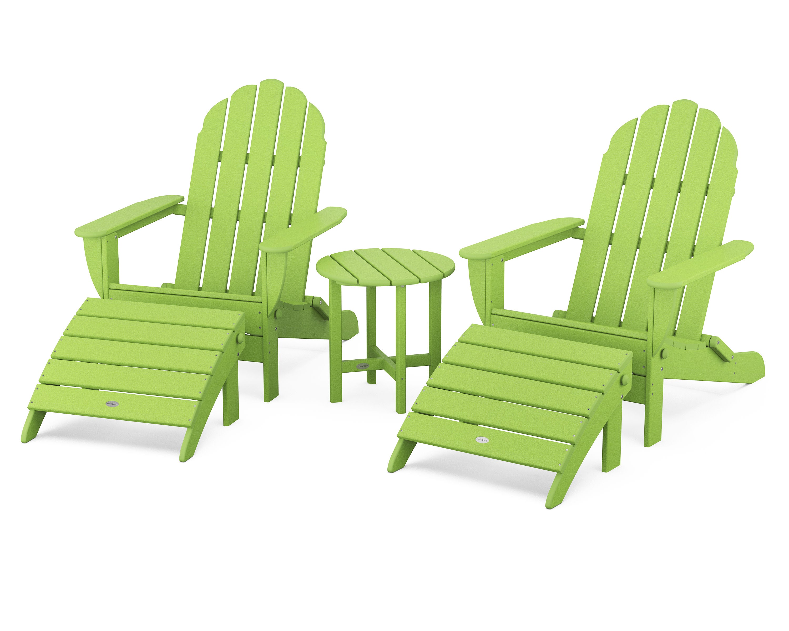 Classic Oversized Adirondack 5-Piece Casual Set in Lime