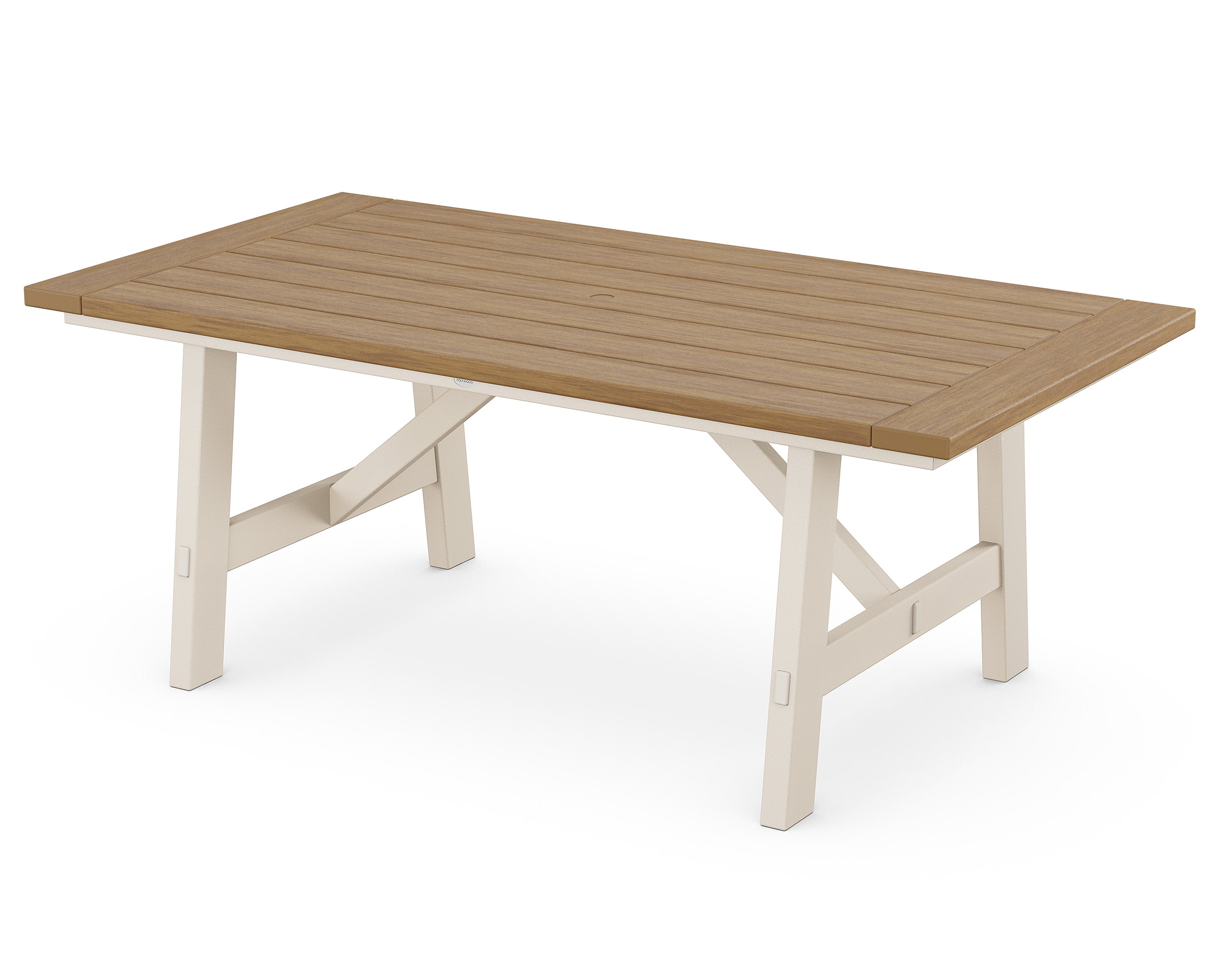 Rustic Farmhouse 39" x 75" Dining Table in Sand / Natural