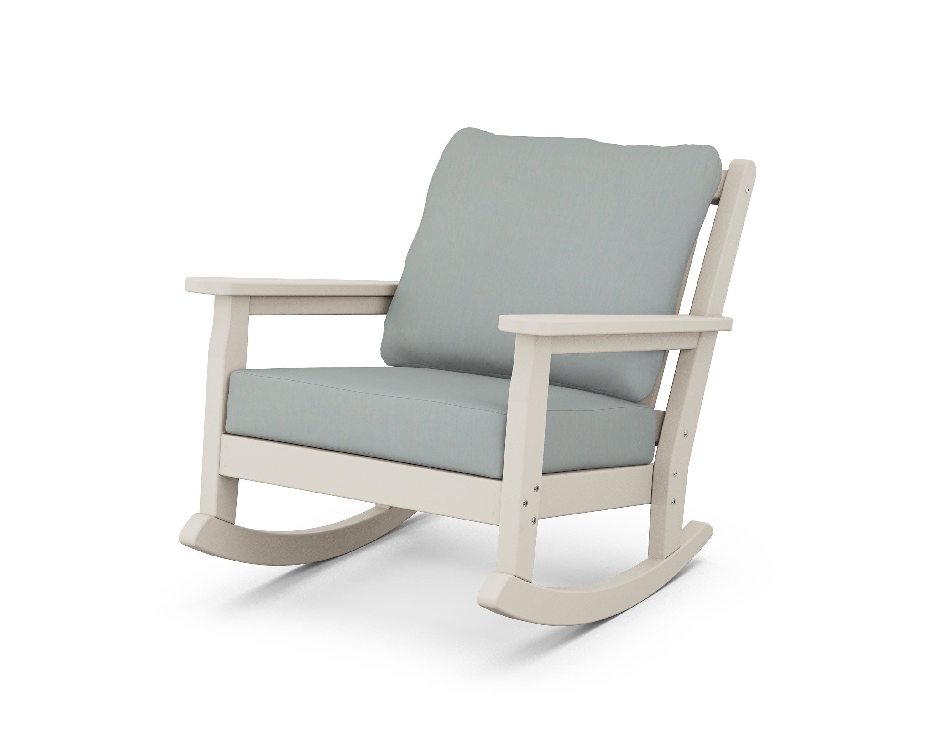 Chippendale Deep Seating Rocking Chair in Sand / Spa