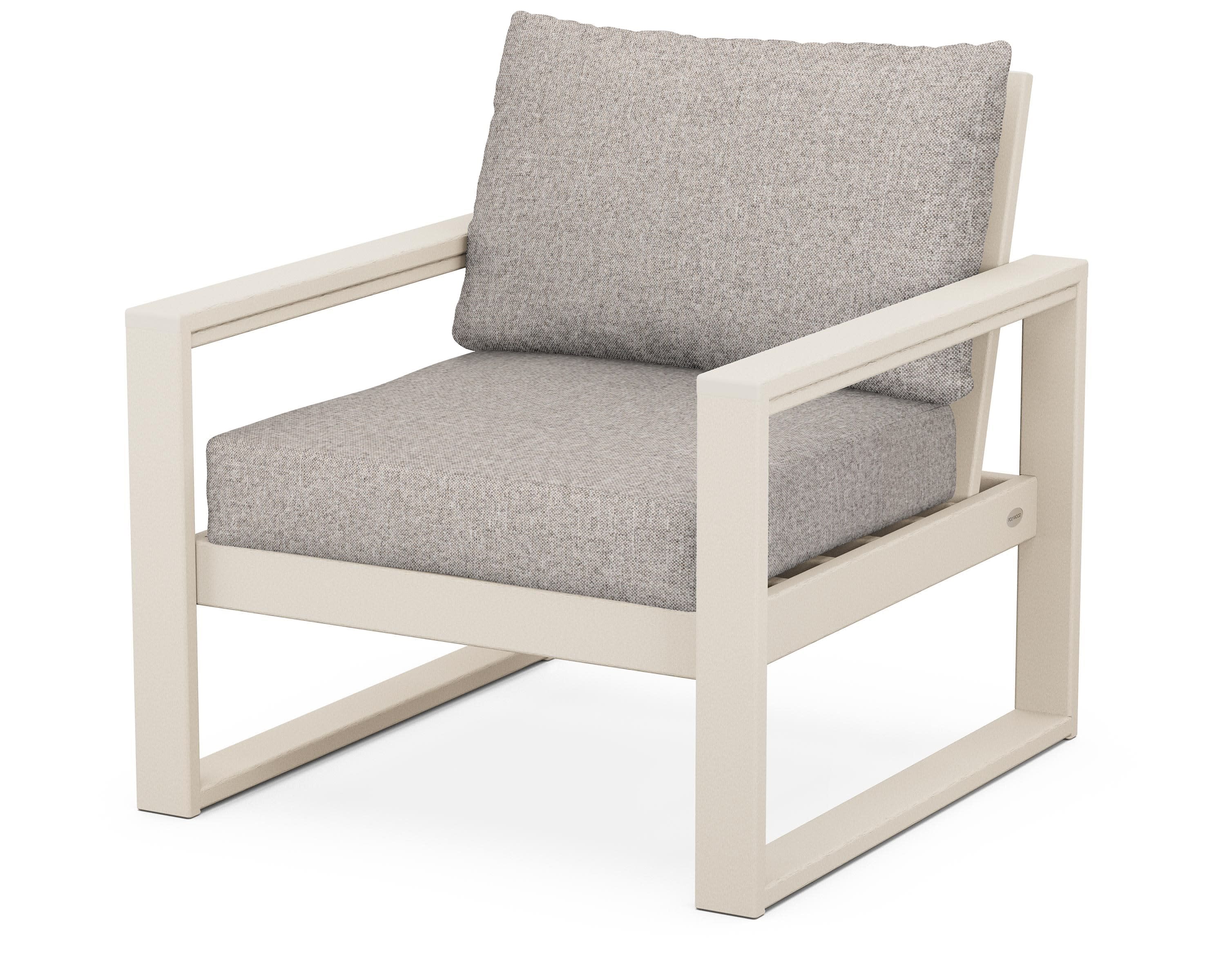 EDGE Club Chair in Sand / Weathered Tweed