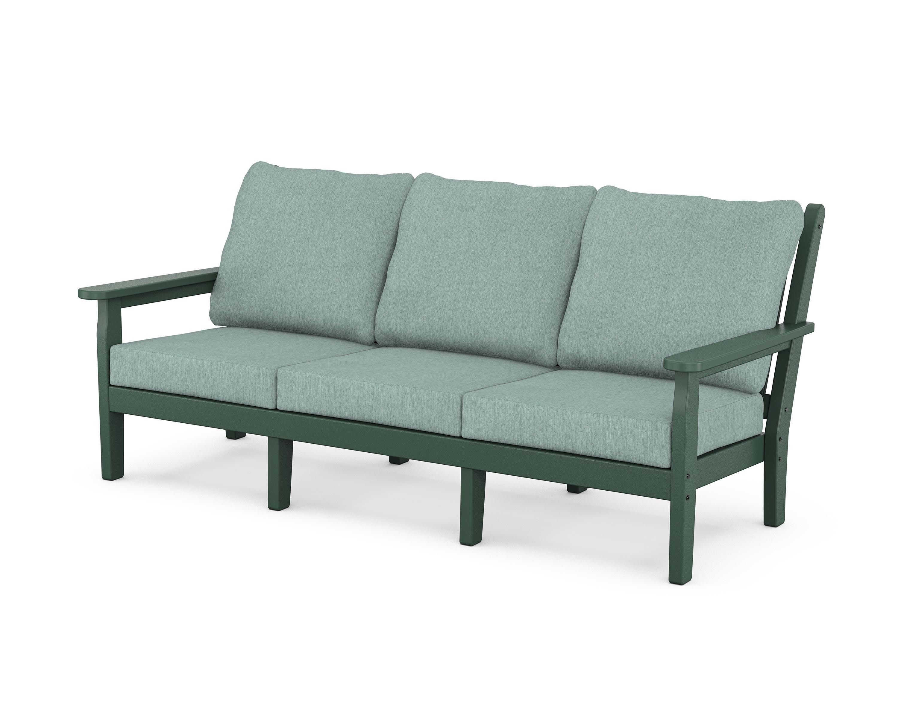 Chippendale Deep Seating Sofa in Green / Glacier Spa