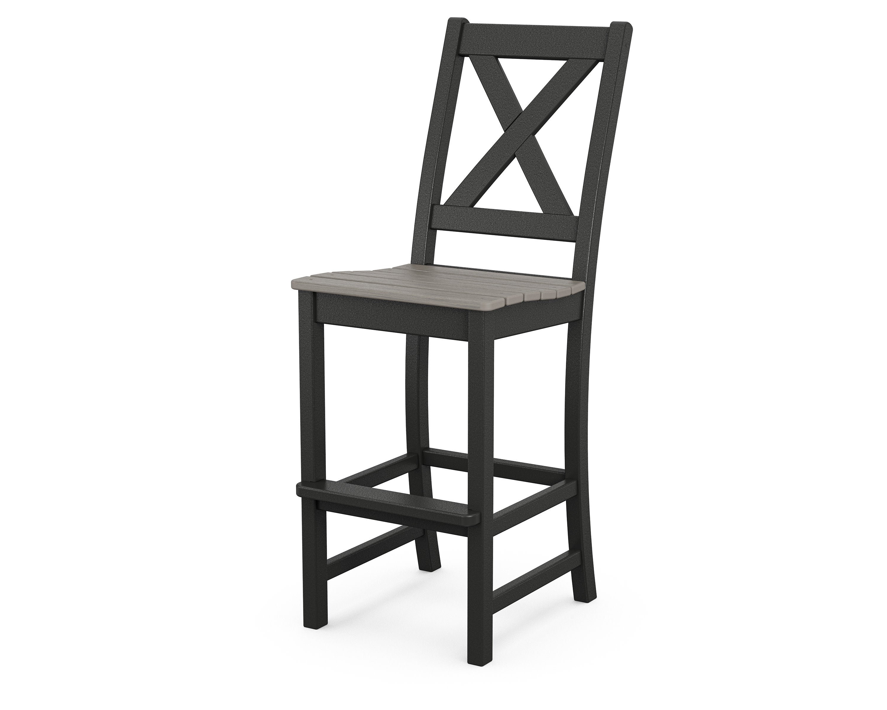 Braxton Bar Side Chair in Black / Driftwood