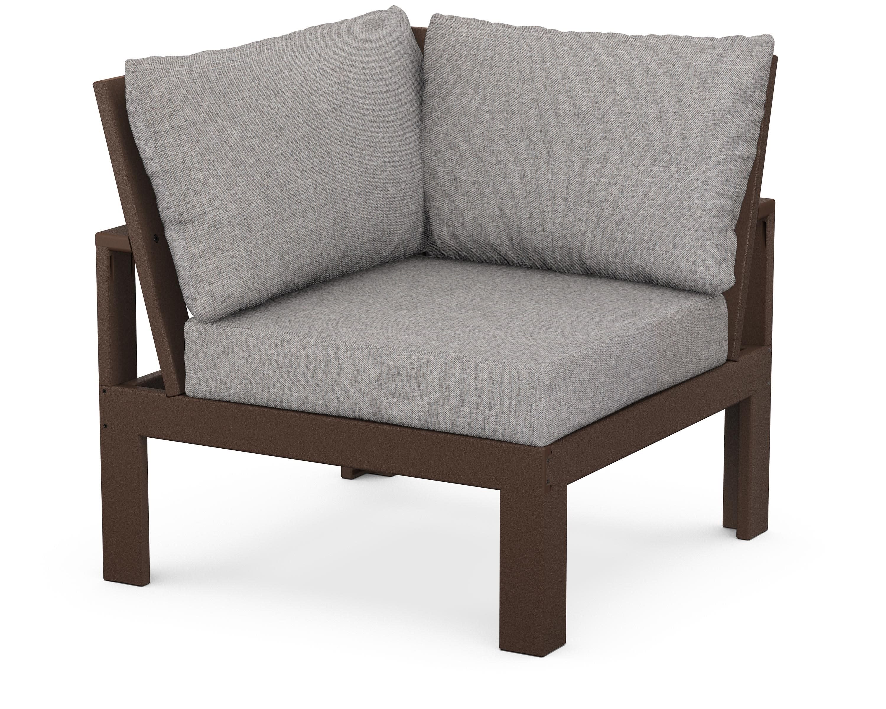 Modular Corner Chair in Mahogany / Grey Mist