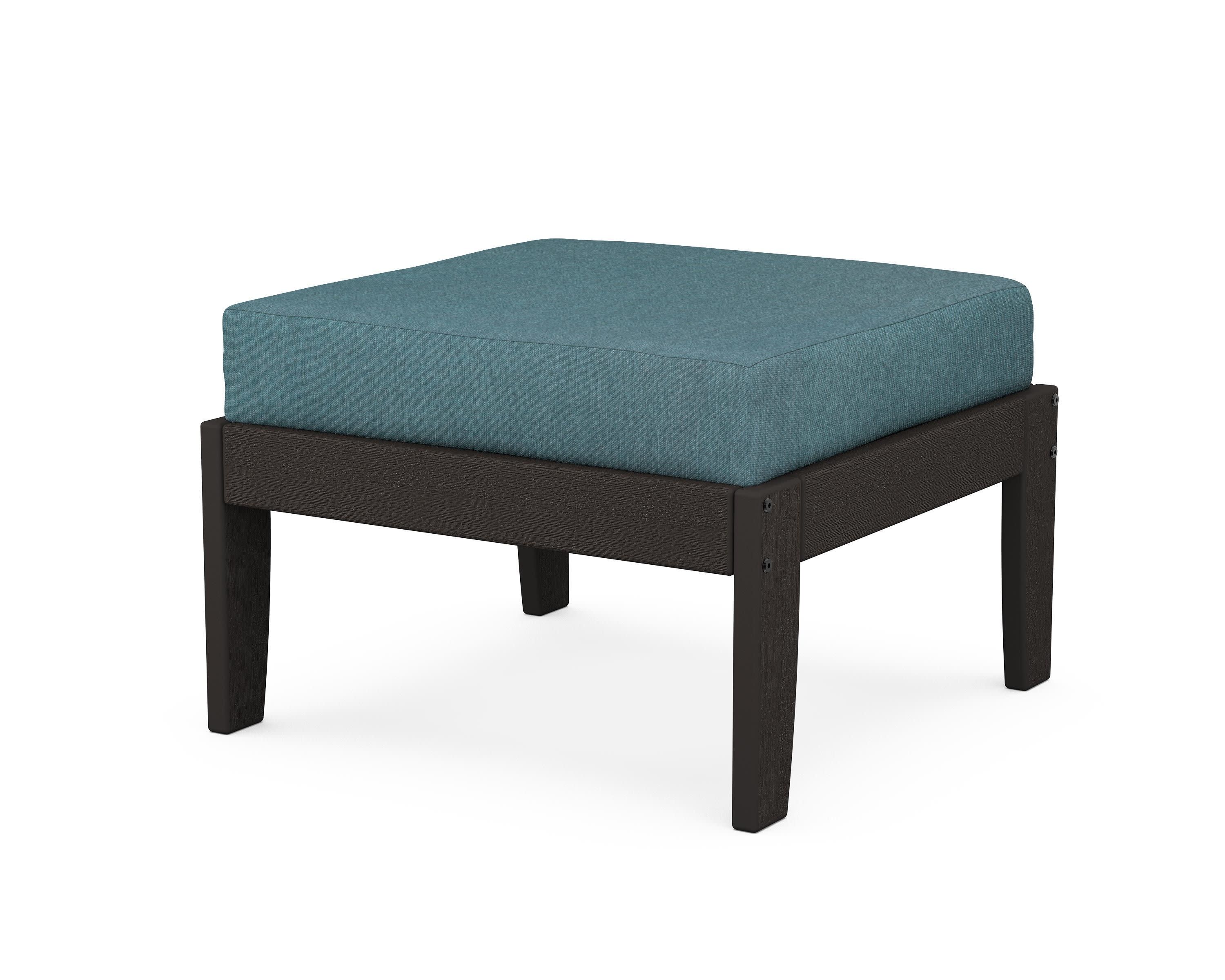 Modular Ottoman - Classic in Vintage Coffee / Ocean Teal