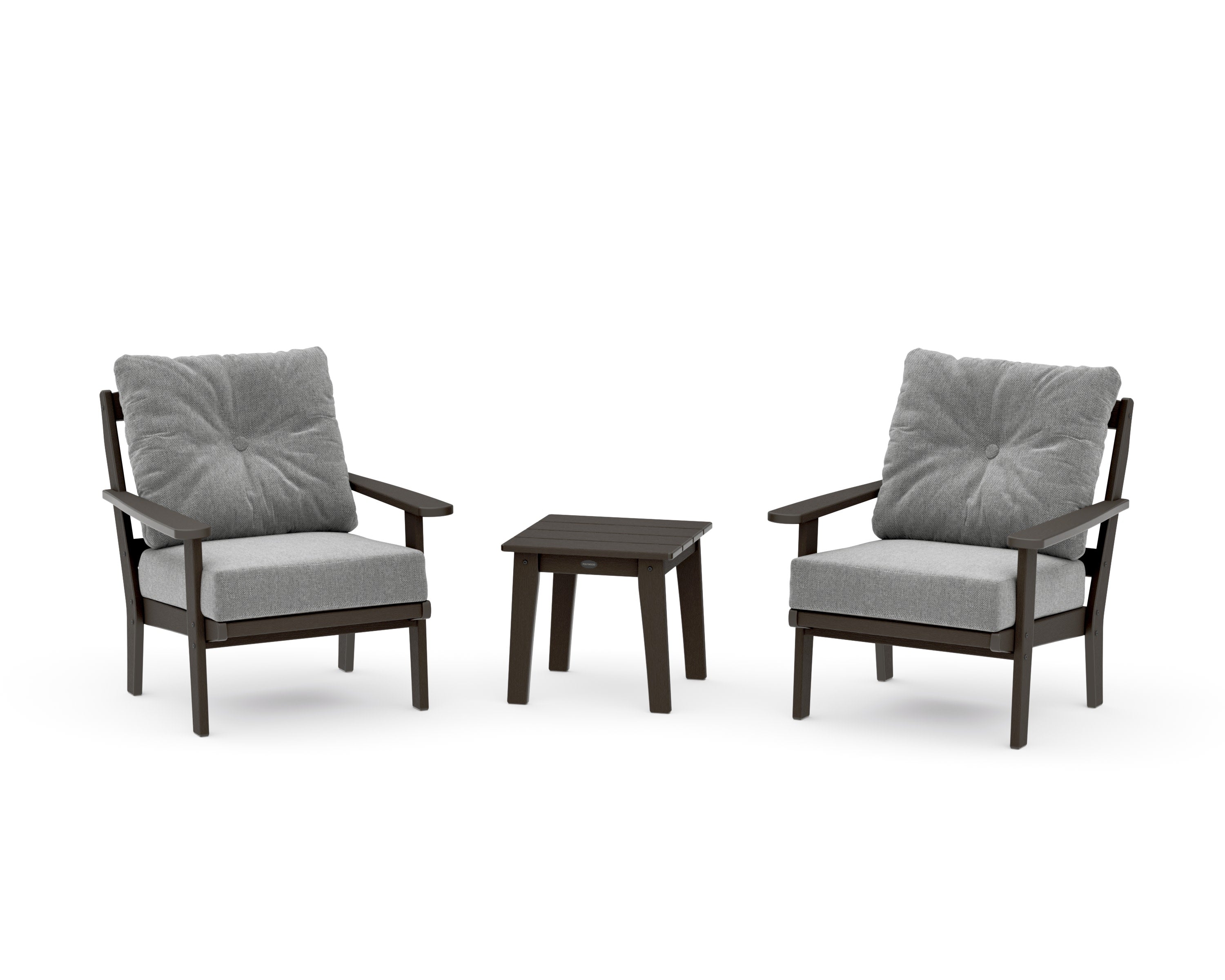 Mission 3-Piece Deep Seating Set in Vintage Coffee / Grey Mist